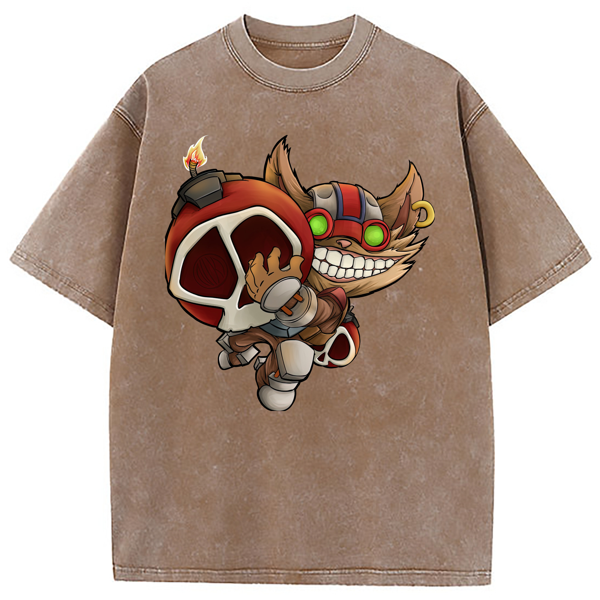 （画像用） リーグ・オブ・レジェンド League of Legends LOL 綿100% ヴィンテージ風 半袖Tシャツ（フロントプリント）