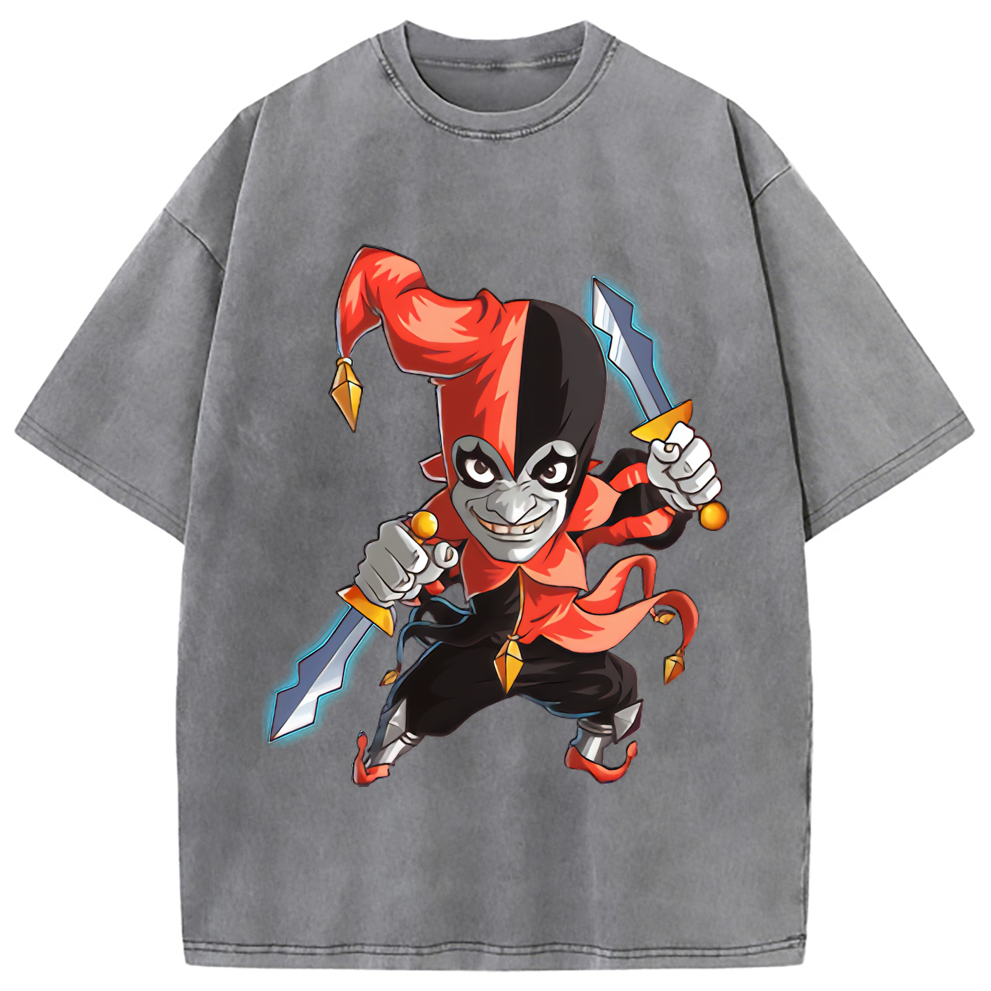 （画像用） リーグ・オブ・レジェンド League of Legends LOL 綿100% ヴィンテージ風 半袖Tシャツ（フロントプリント）