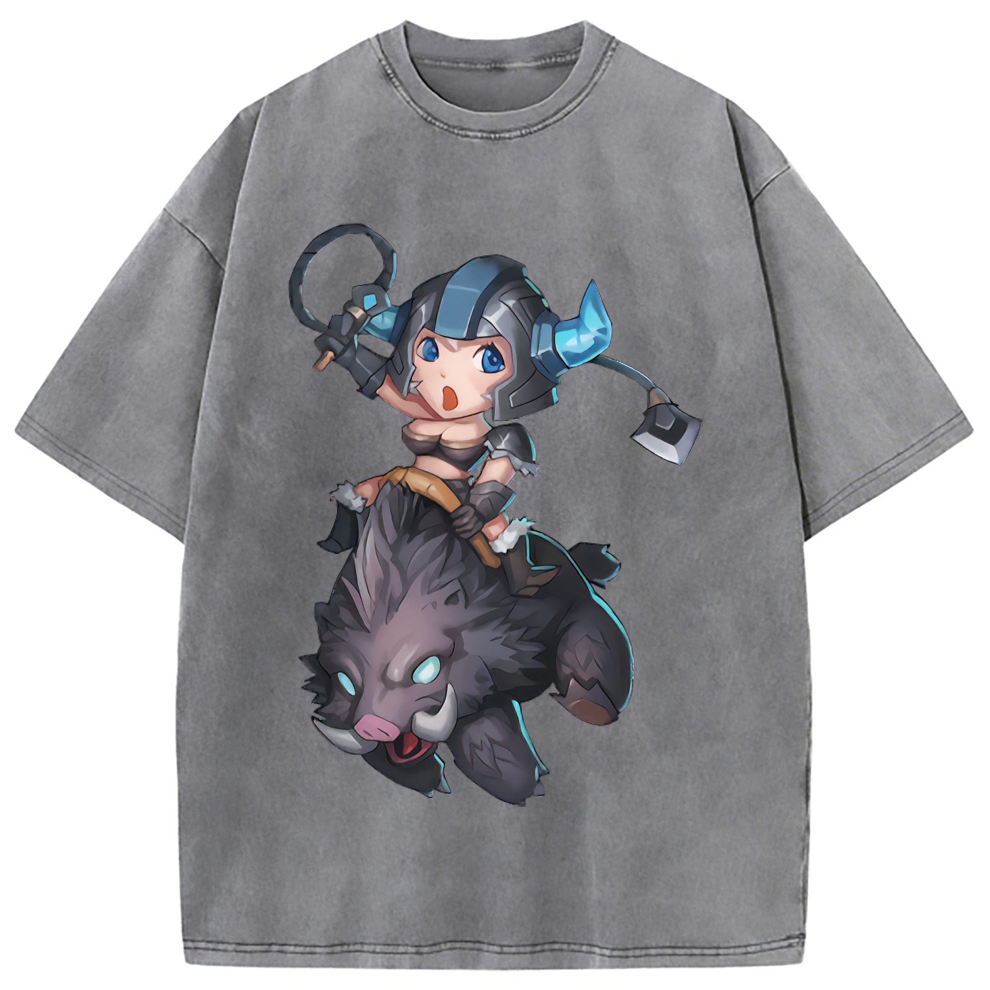 （画像用） リーグ・オブ・レジェンド League of Legends LOL 綿100% ヴィンテージ風 半袖Tシャツ（フロントプリント）