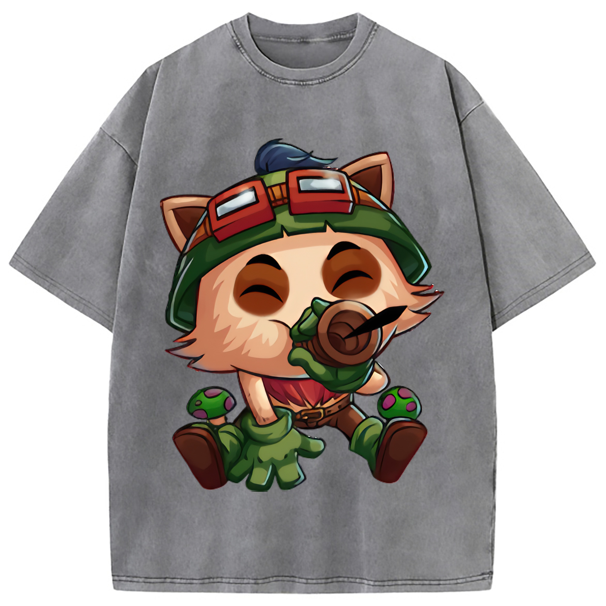 （画像用） リーグ・オブ・レジェンド League of Legends LOL 綿100% ヴィンテージ風 半袖Tシャツ（フロントプリント）