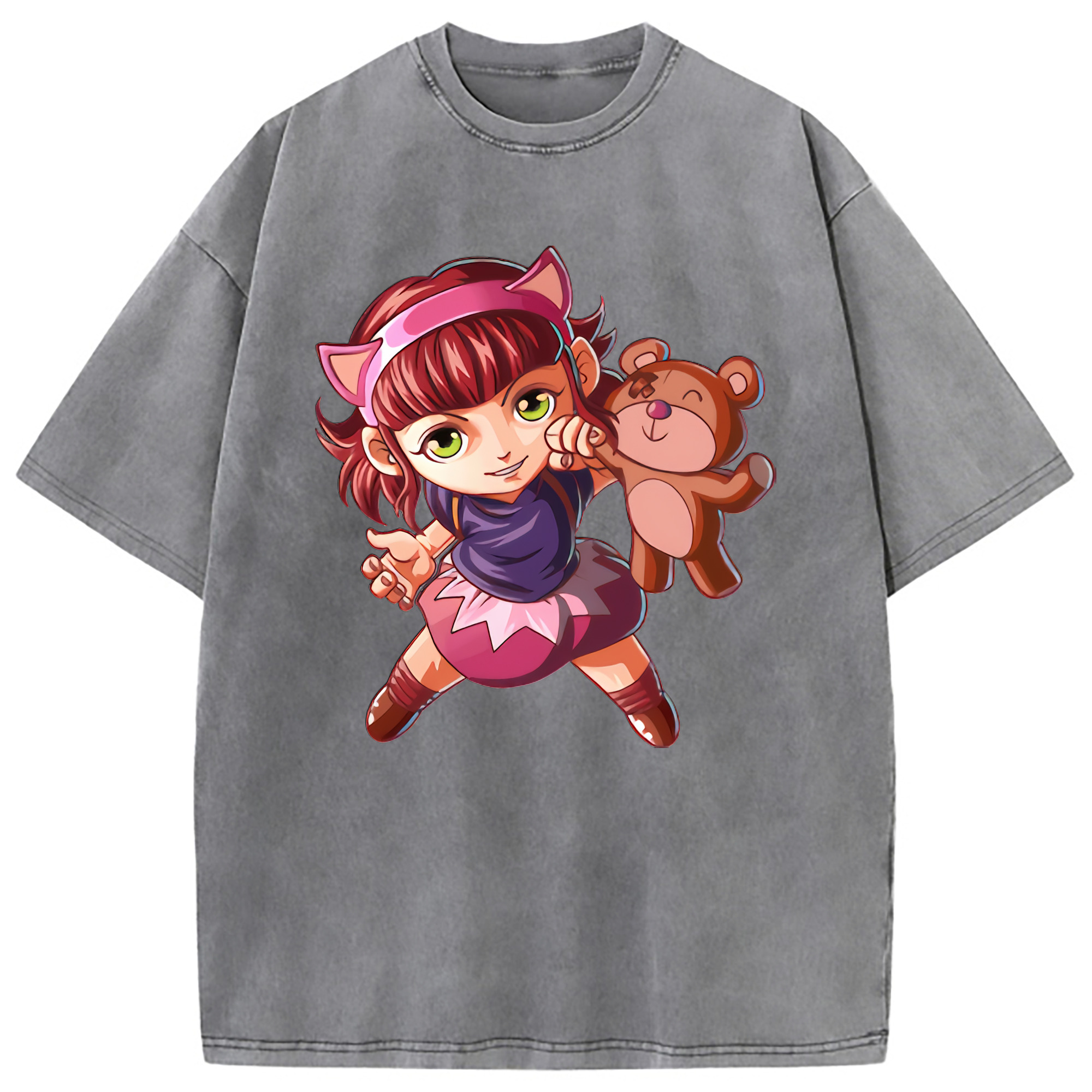 （画像用） リーグ・オブ・レジェンド League of Legends LOL 綿100% ヴィンテージ風 半袖Tシャツ（フロントプリント）