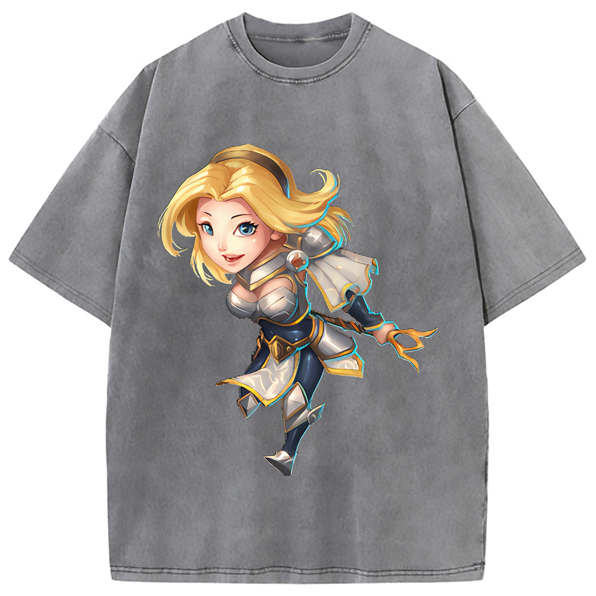 （画像用） リーグ・オブ・レジェンド League of Legends LOL 綿100% ヴィンテージ風 半袖Tシャツ（フロントプリント）