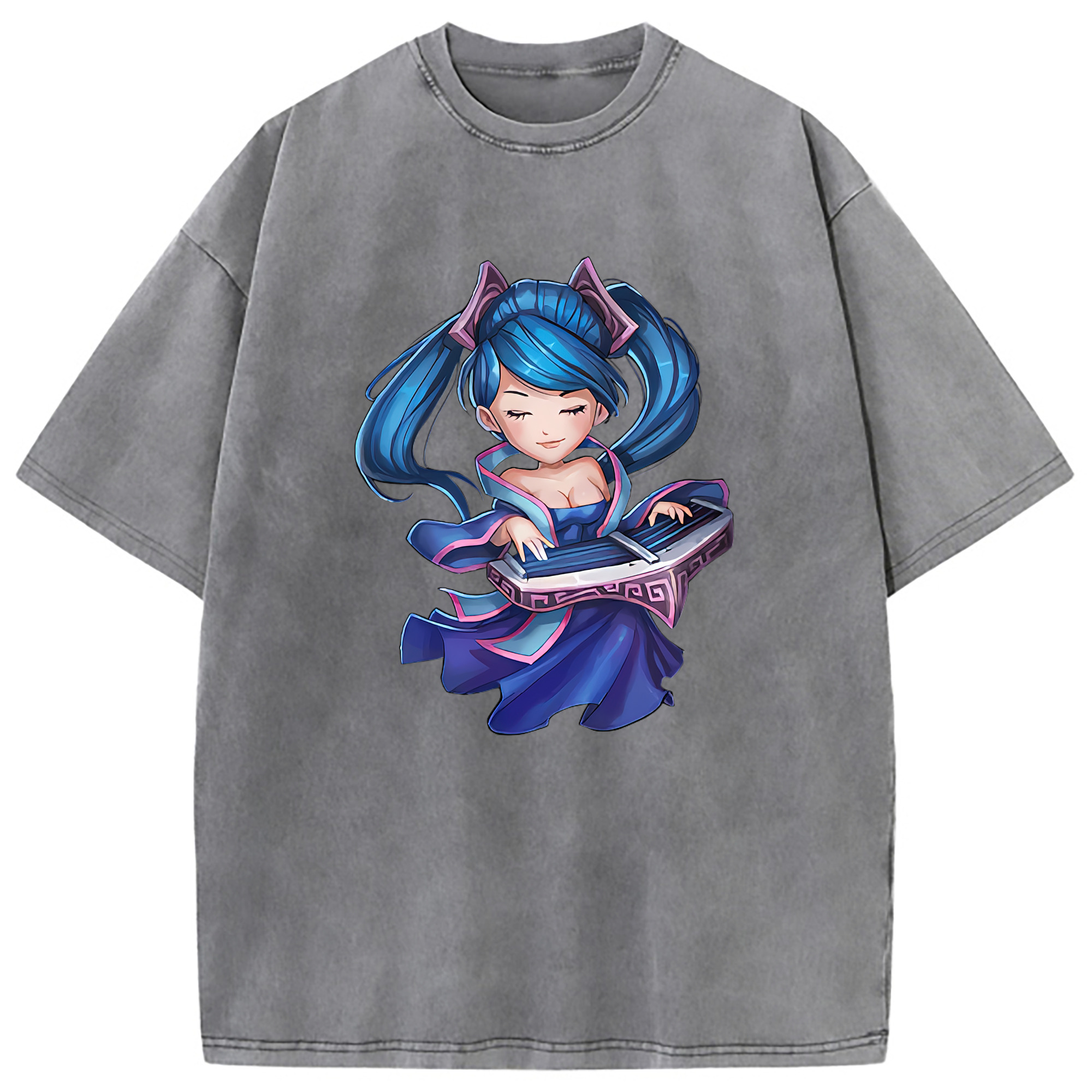 （画像用） リーグ・オブ・レジェンド League of Legends LOL 綿100% ヴィンテージ風 半袖Tシャツ（フロントプリント）