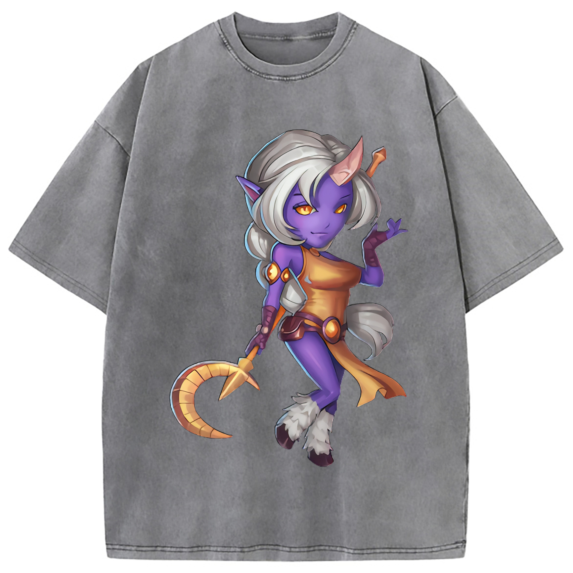 （画像用） リーグ・オブ・レジェンド League of Legends LOL 綿100% ヴィンテージ風 半袖Tシャツ（フロントプリント）