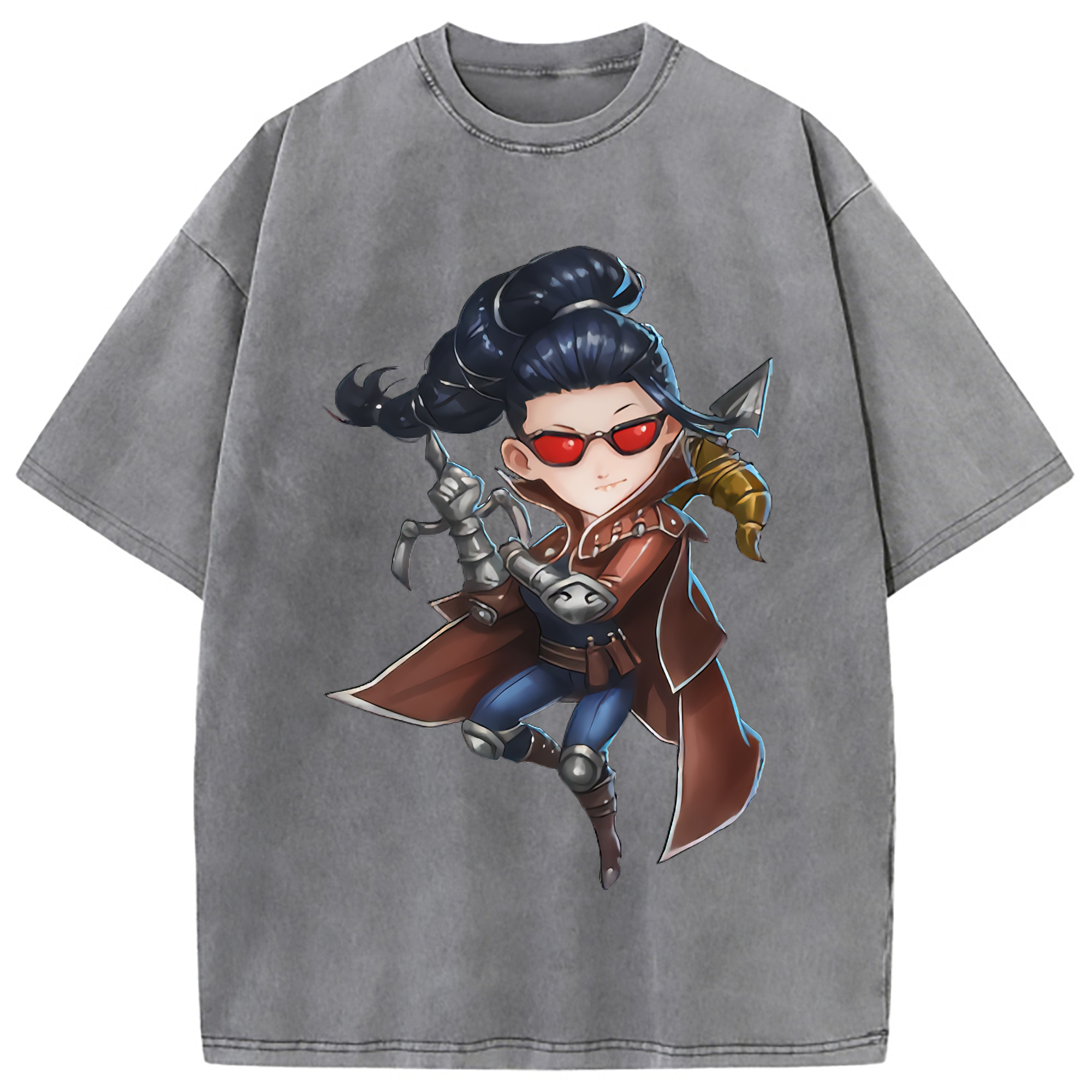 （画像用） リーグ・オブ・レジェンド League of Legends LOL 綿100% ヴィンテージ風 半袖Tシャツ（フロントプリント）