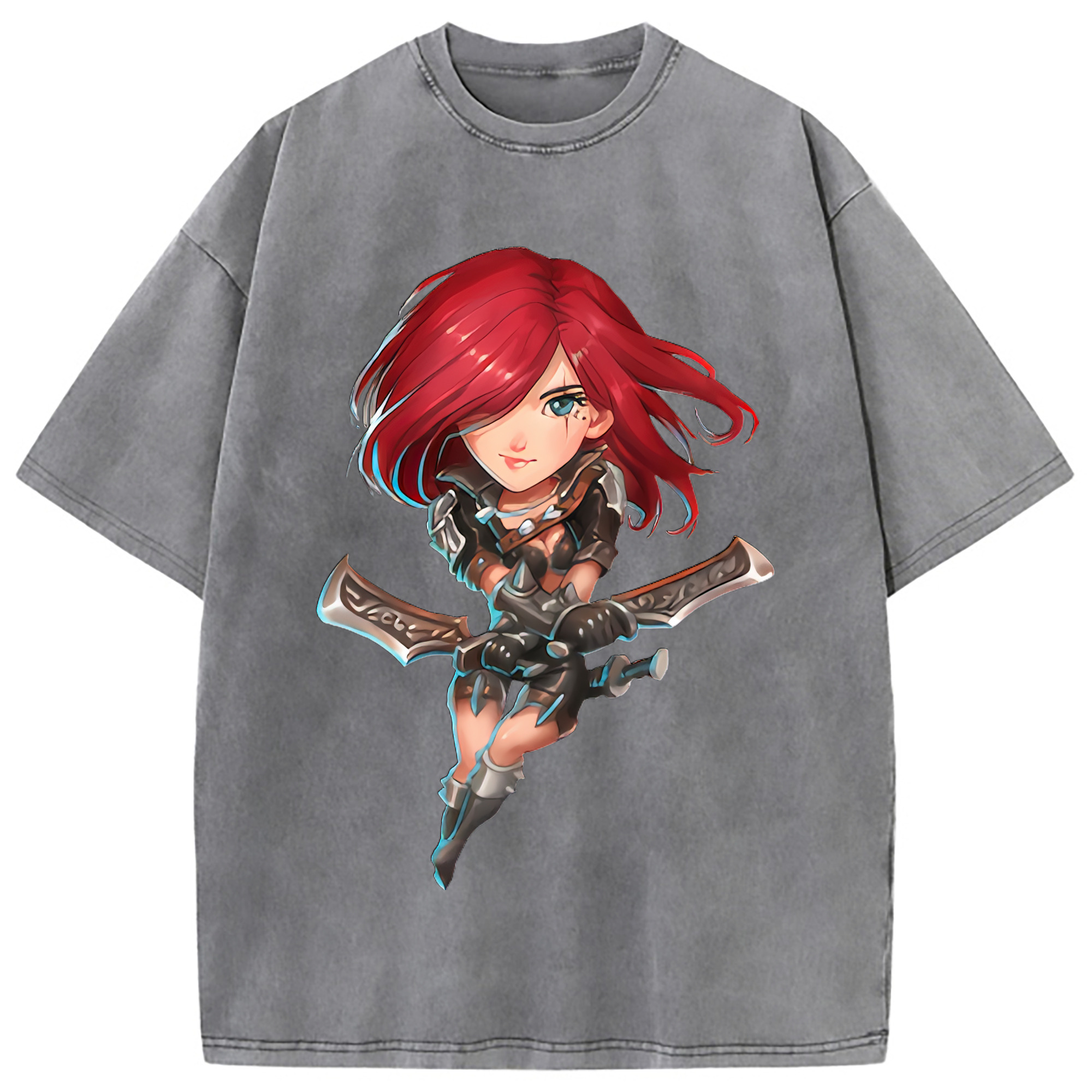 （画像用） リーグ・オブ・レジェンド League of Legends LOL 綿100% ヴィンテージ風 半袖Tシャツ（フロントプリント）