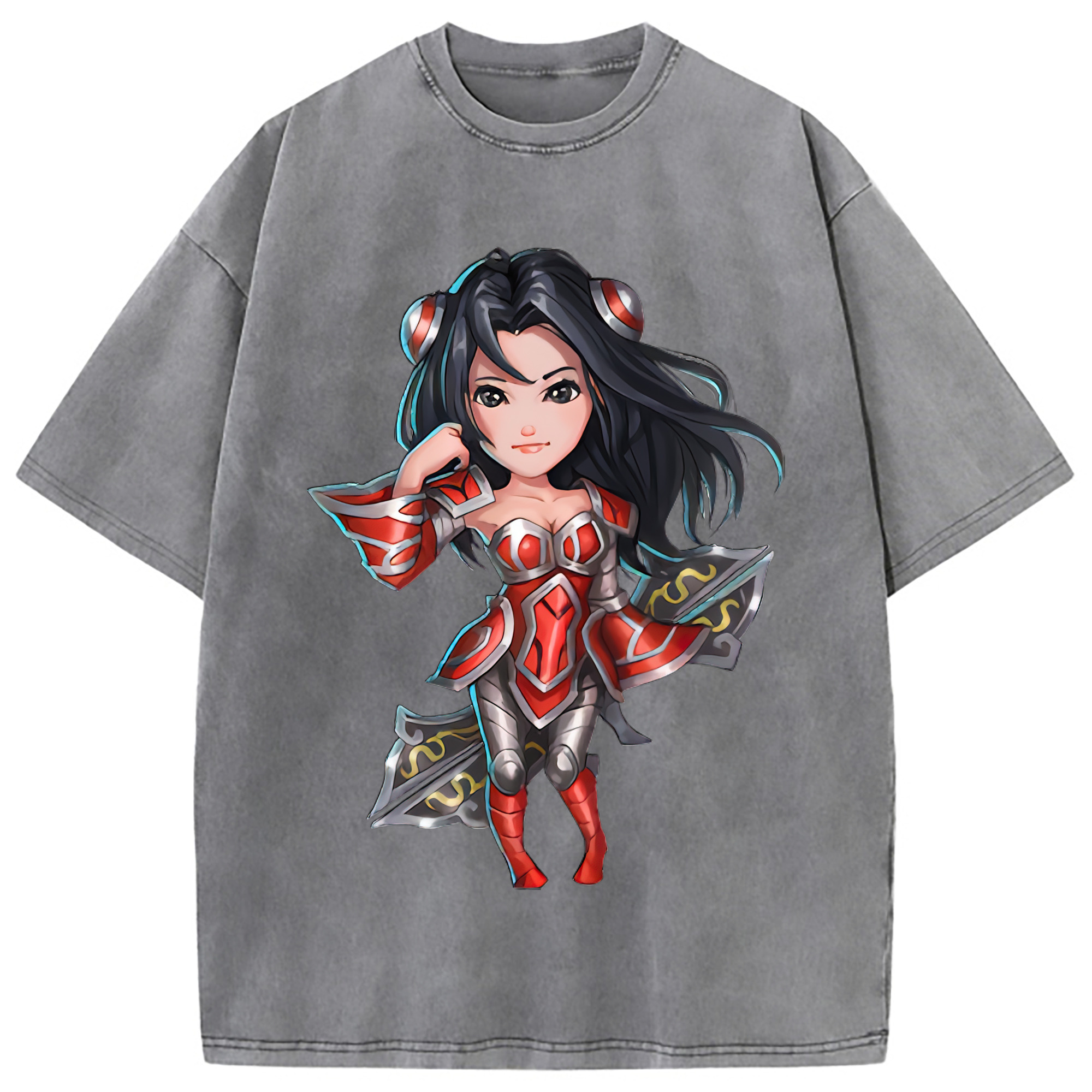 （画像用） リーグ・オブ・レジェンド League of Legends LOL 綿100% ヴィンテージ風 半袖Tシャツ（フロントプリント）