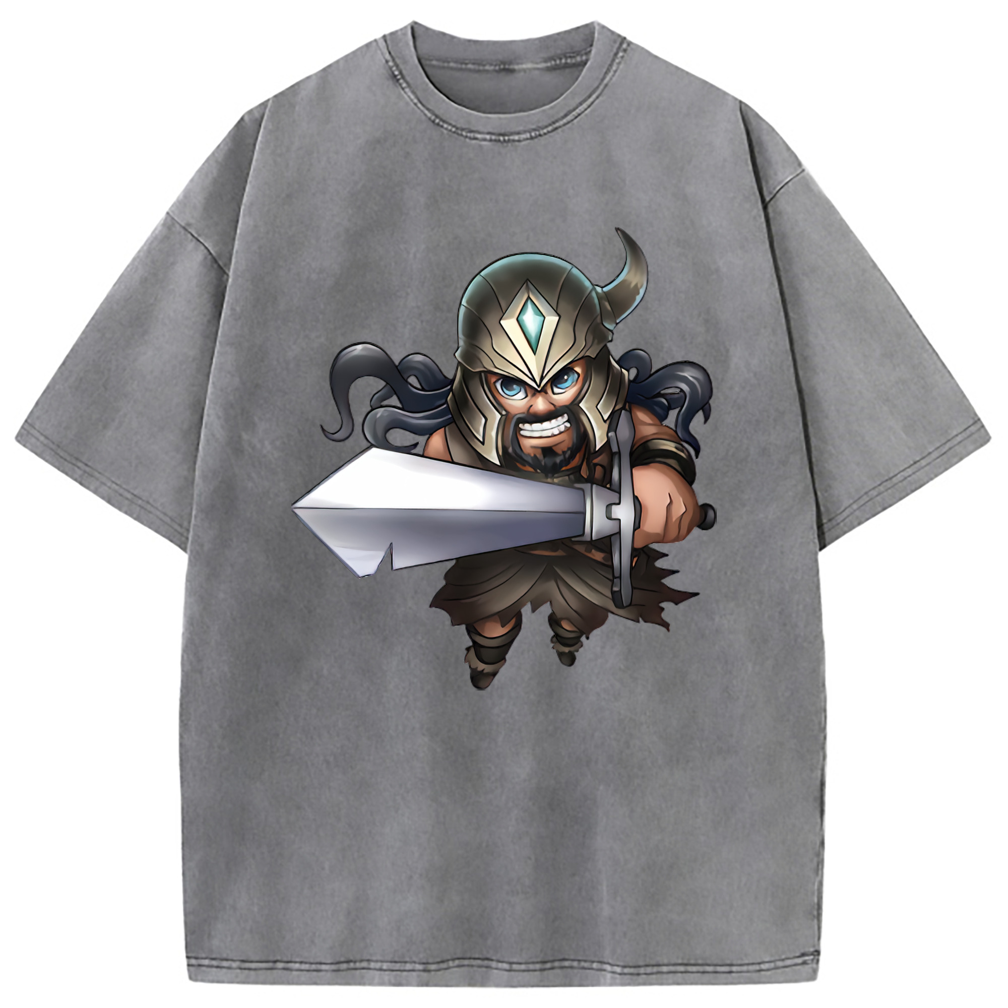 （画像用） リーグ・オブ・レジェンド League of Legends LOL 綿100% ヴィンテージ風 半袖Tシャツ（フロントプリント）