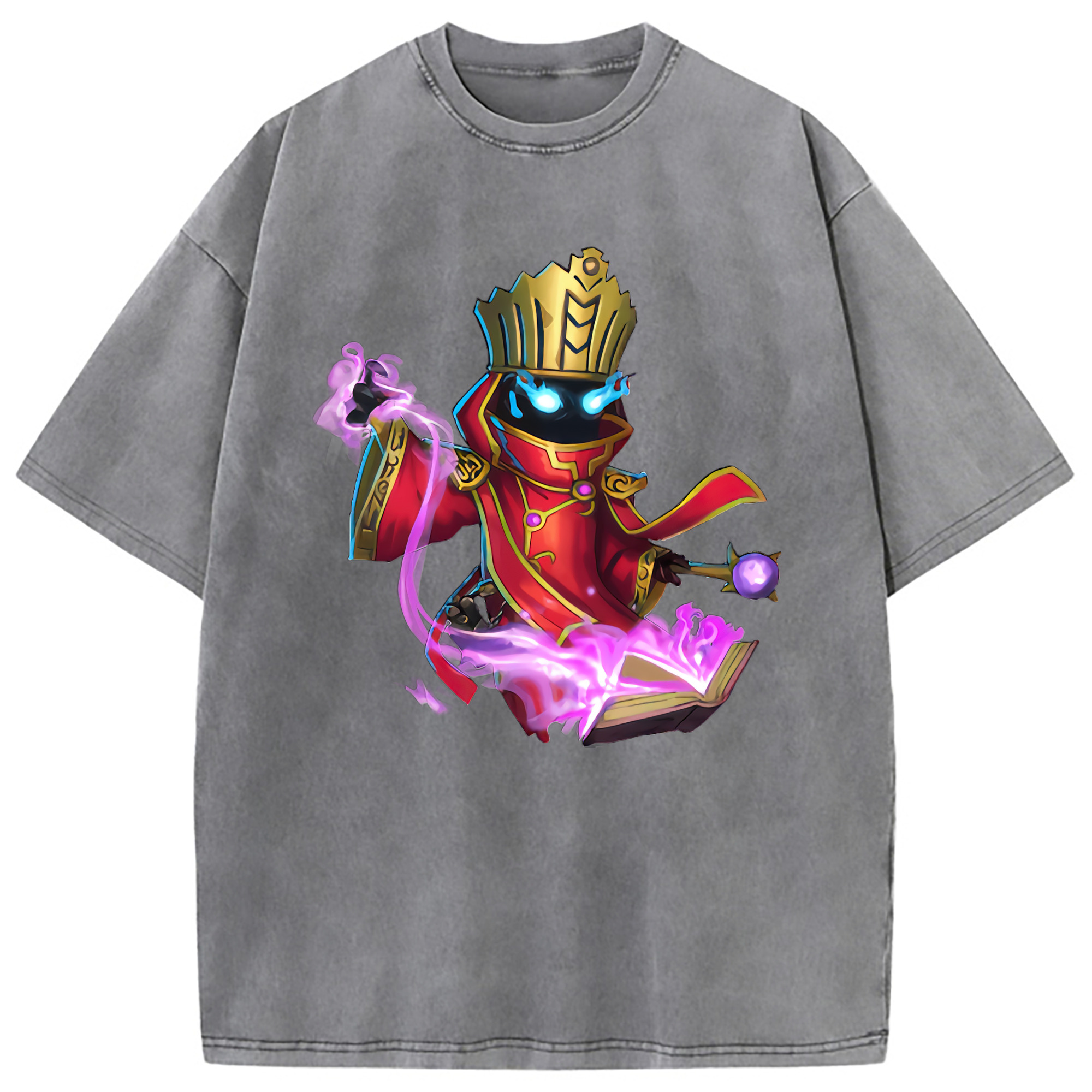（画像用） リーグ・オブ・レジェンド League of Legends LOL 綿100% ヴィンテージ風 半袖Tシャツ（フロントプリント）