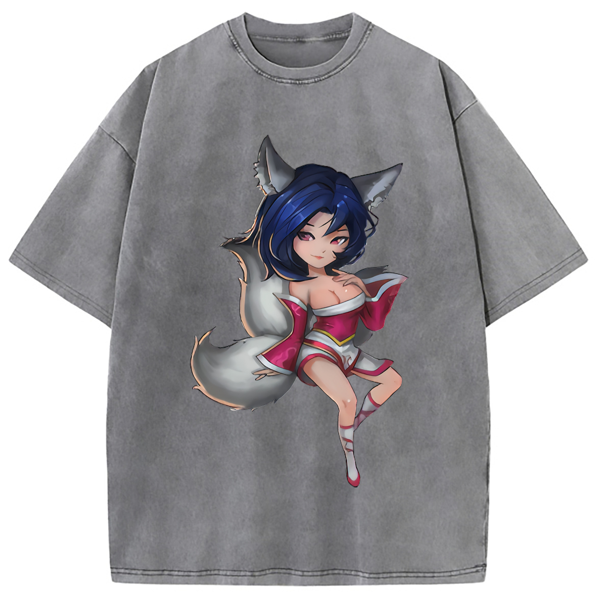 （画像用） リーグ・オブ・レジェンド League of Legends LOL 綿100% ヴィンテージ風 半袖Tシャツ（フロントプリント）