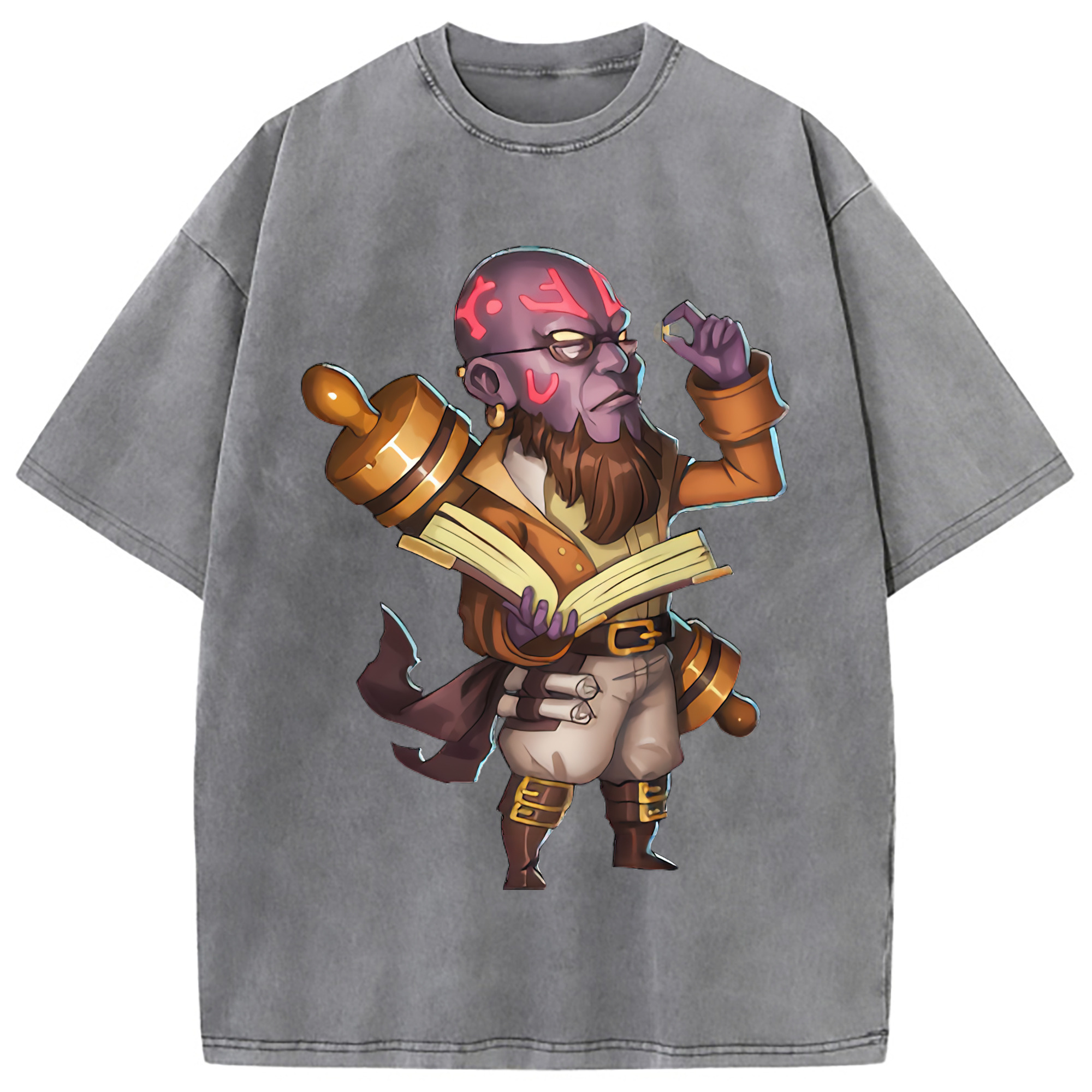 （画像用） リーグ・オブ・レジェンド League of Legends LOL 綿100% ヴィンテージ風 半袖Tシャツ（フロントプリント）