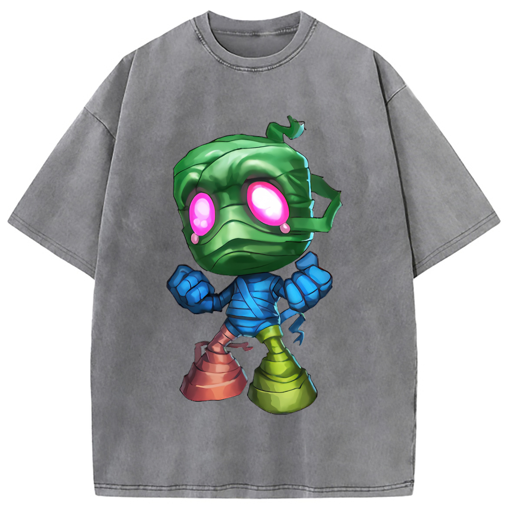 （画像用） リーグ・オブ・レジェンド League of Legends LOL 綿100% ヴィンテージ風 半袖Tシャツ（フロントプリント）
