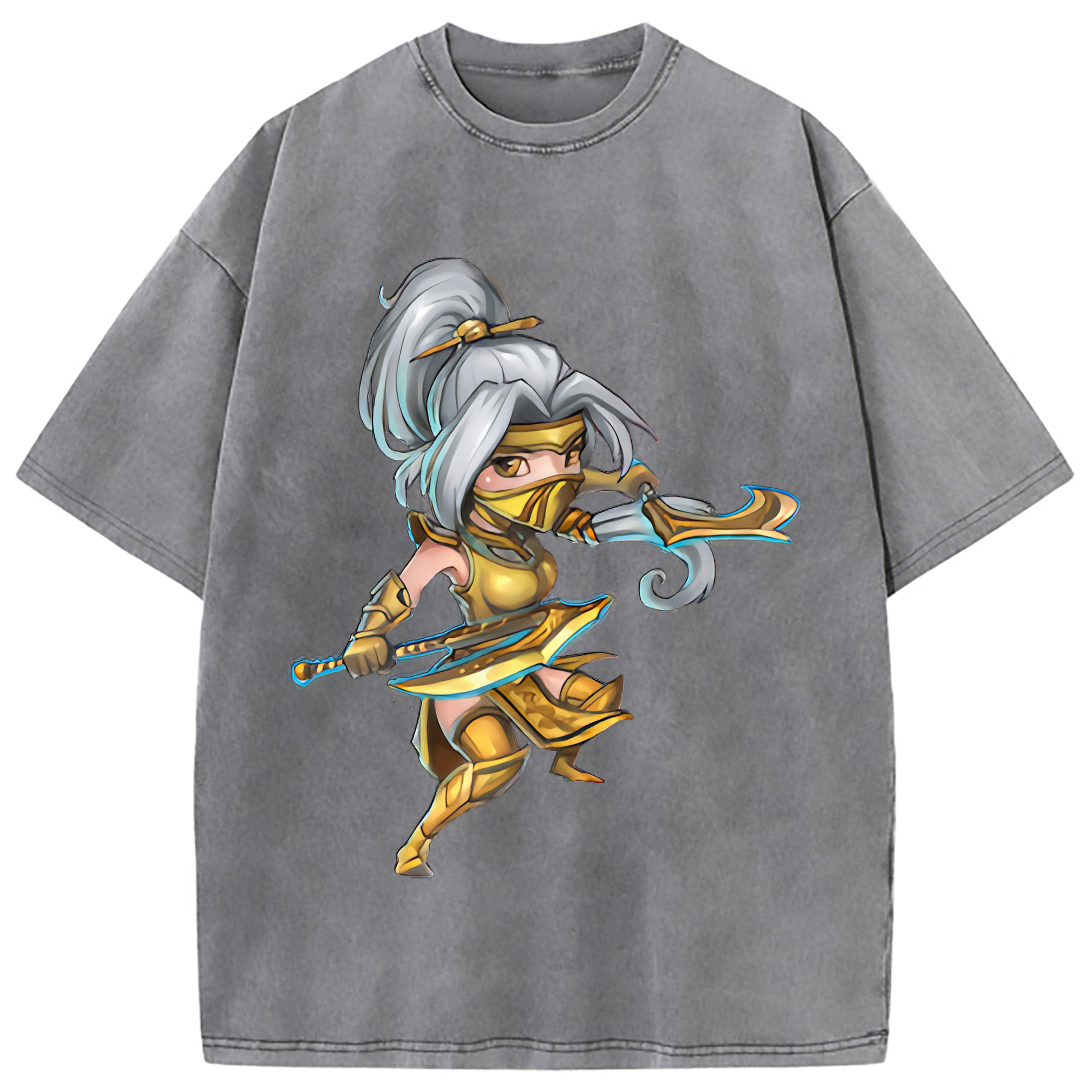 （画像用） リーグ・オブ・レジェンド League of Legends LOL 綿100% ヴィンテージ風 半袖Tシャツ（フロントプリント）
