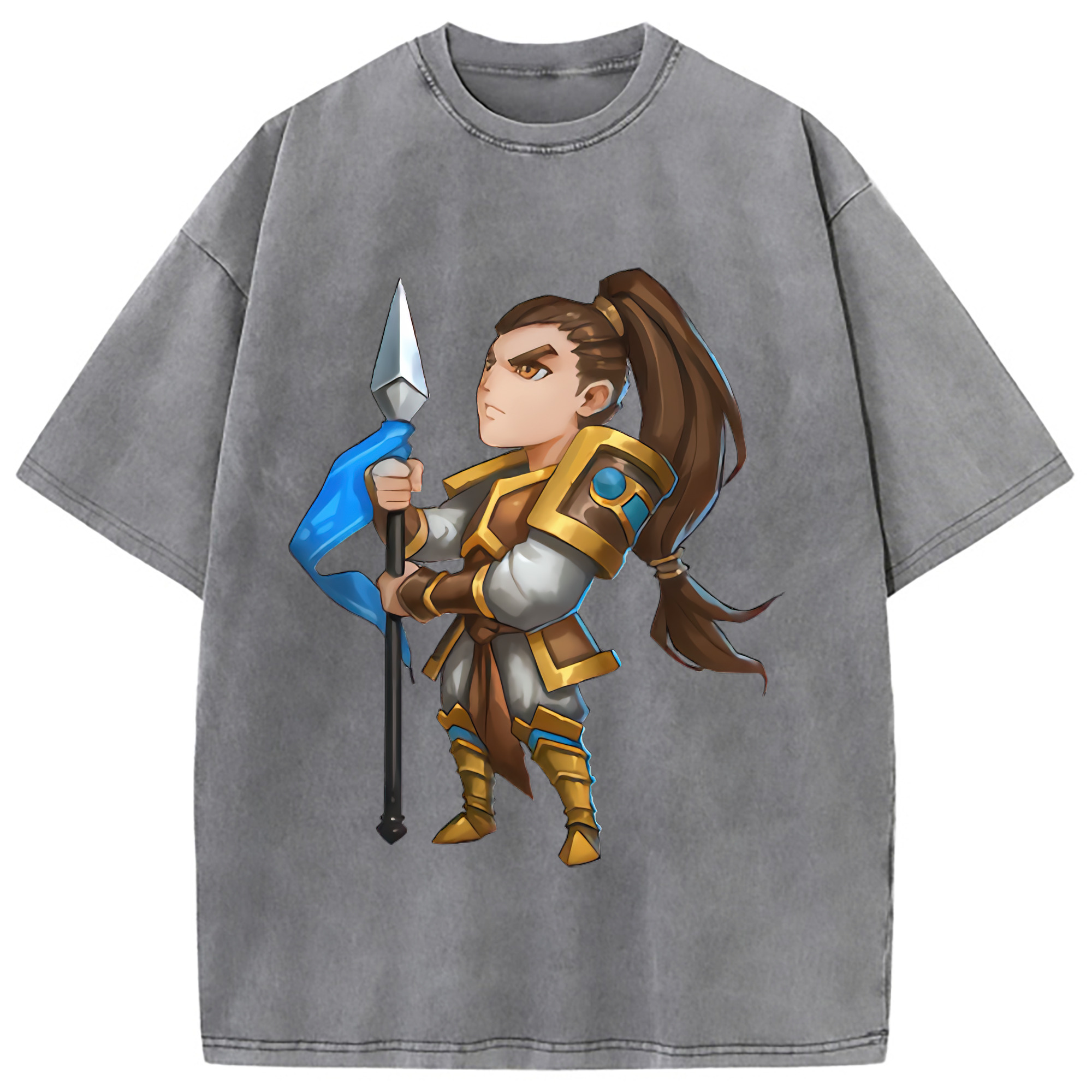 （画像用） リーグ・オブ・レジェンド League of Legends LOL 綿100% ヴィンテージ風 半袖Tシャツ（フロントプリント）