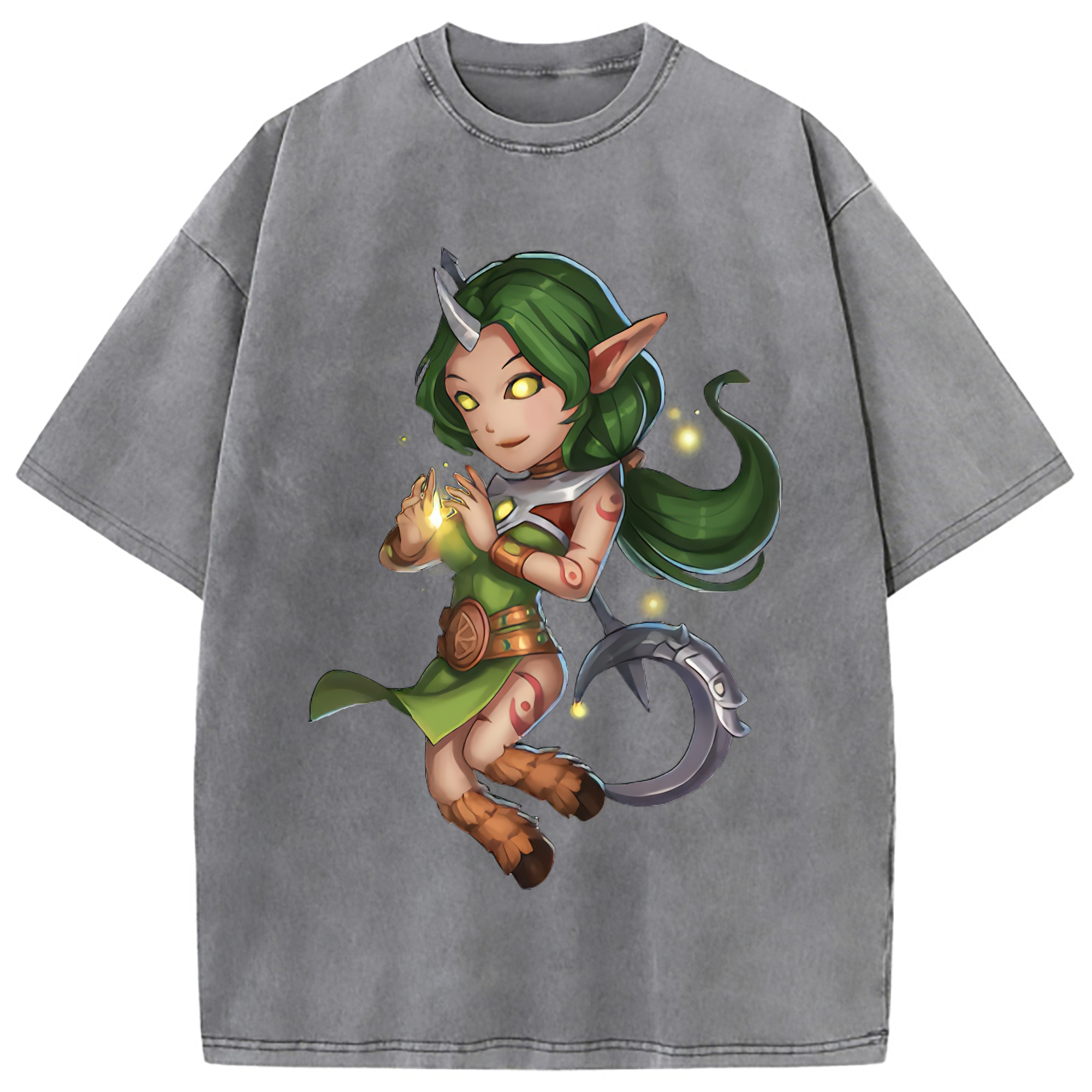 （画像用） リーグ・オブ・レジェンド League of Legends LOL 綿100% ヴィンテージ風 半袖Tシャツ（フロントプリント）