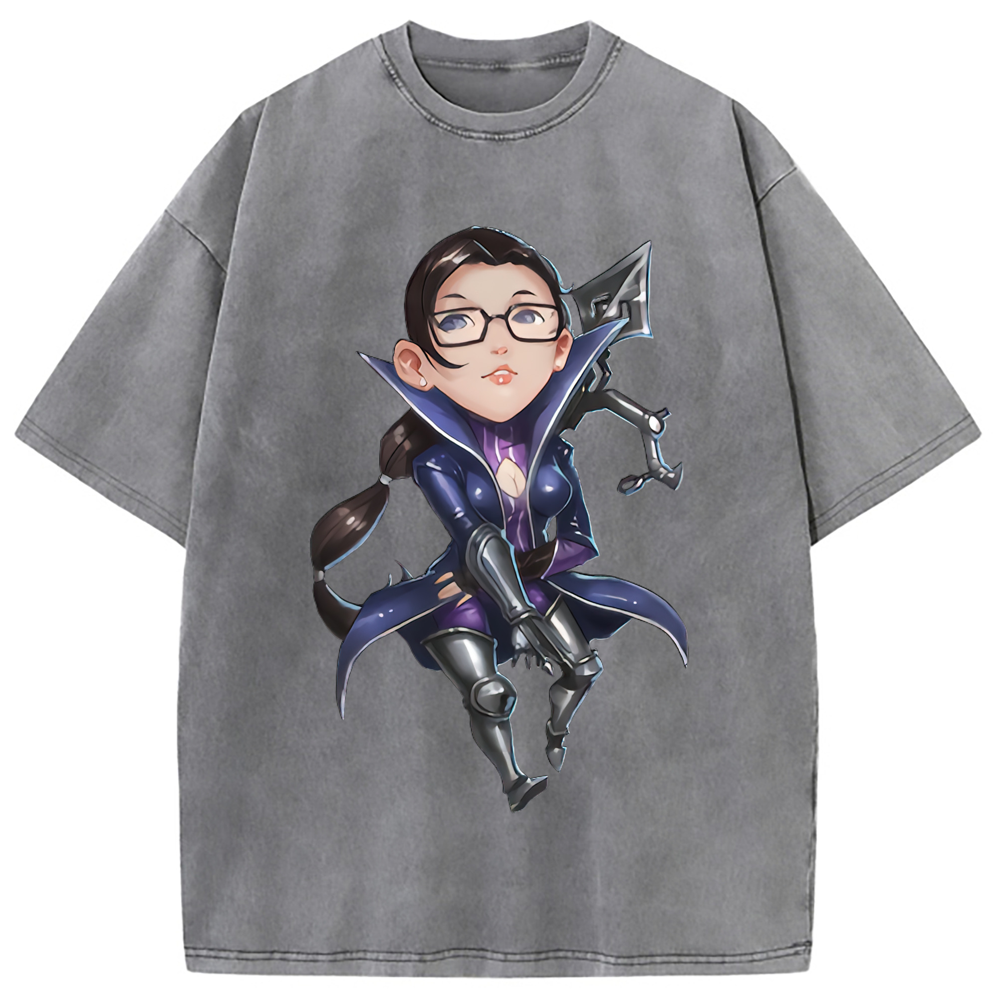 （画像用） リーグ・オブ・レジェンド League of Legends LOL 綿100% ヴィンテージ風 半袖Tシャツ（フロントプリント）