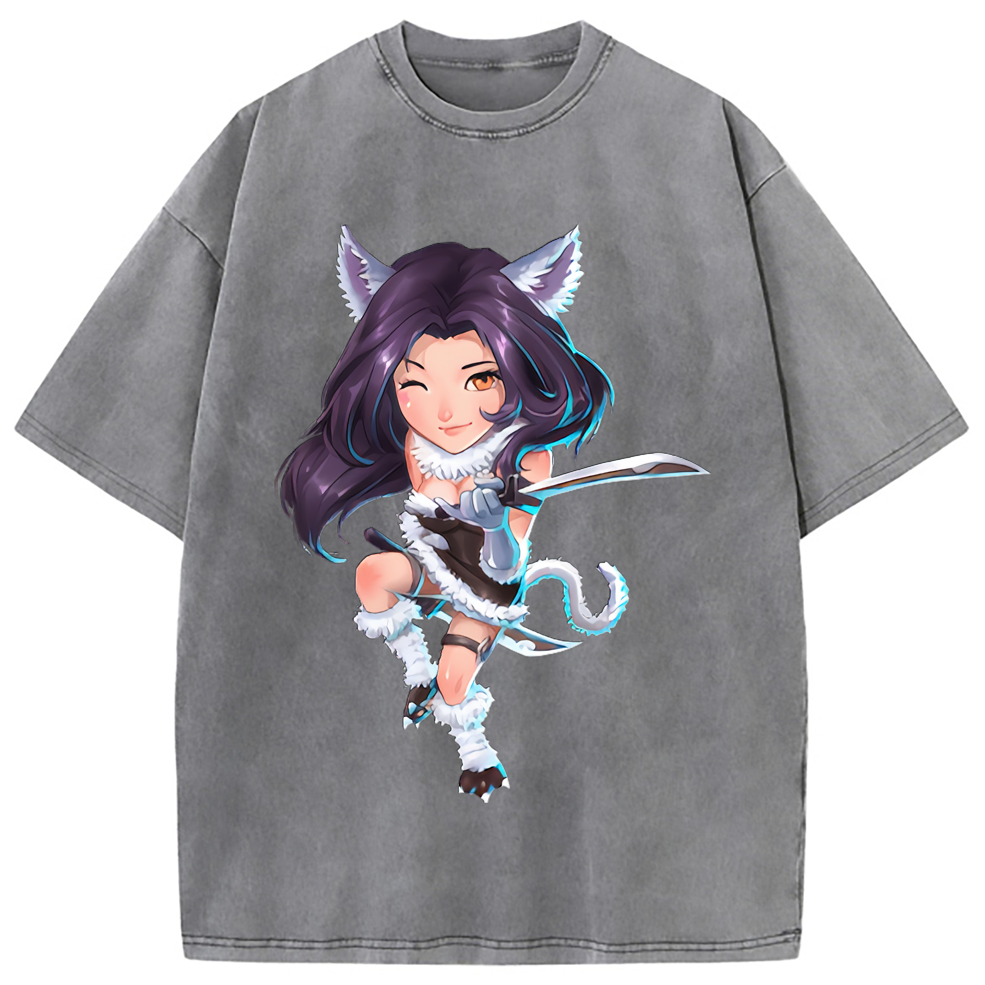 （画像用） リーグ・オブ・レジェンド League of Legends LOL 綿100% ヴィンテージ風 半袖Tシャツ（フロントプリント）