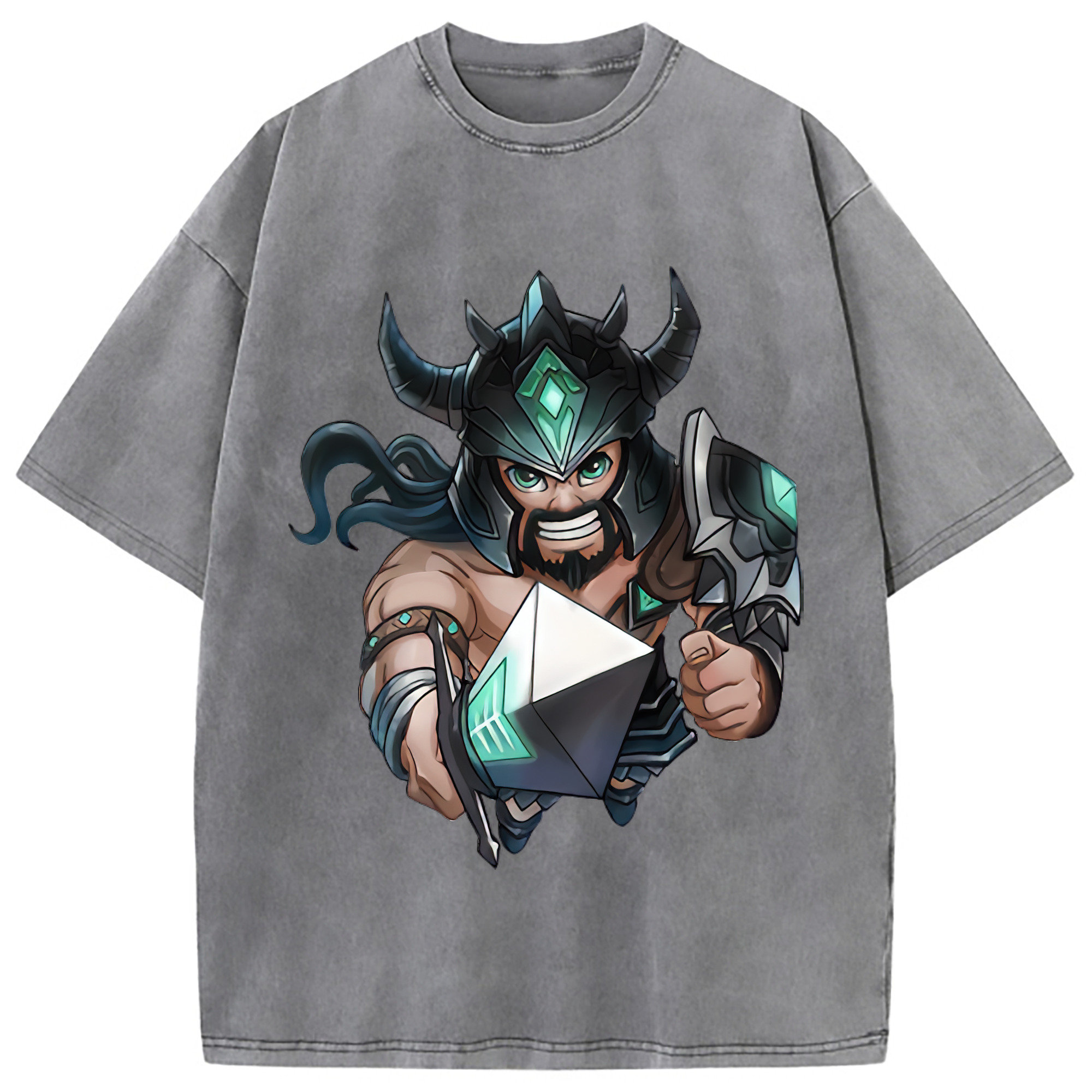 （画像用） リーグ・オブ・レジェンド League of Legends LOL 綿100% ヴィンテージ風 半袖Tシャツ（フロントプリント）