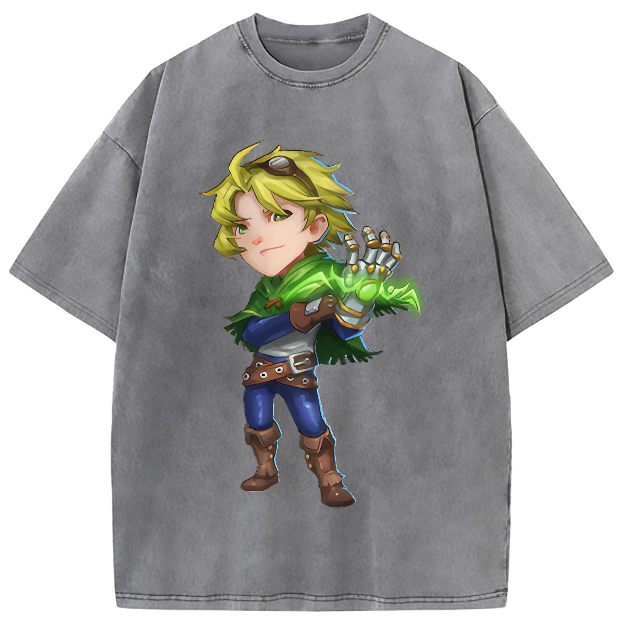 （画像用） リーグ・オブ・レジェンド League of Legends LOL 綿100% ヴィンテージ風 半袖Tシャツ（フロントプリント）