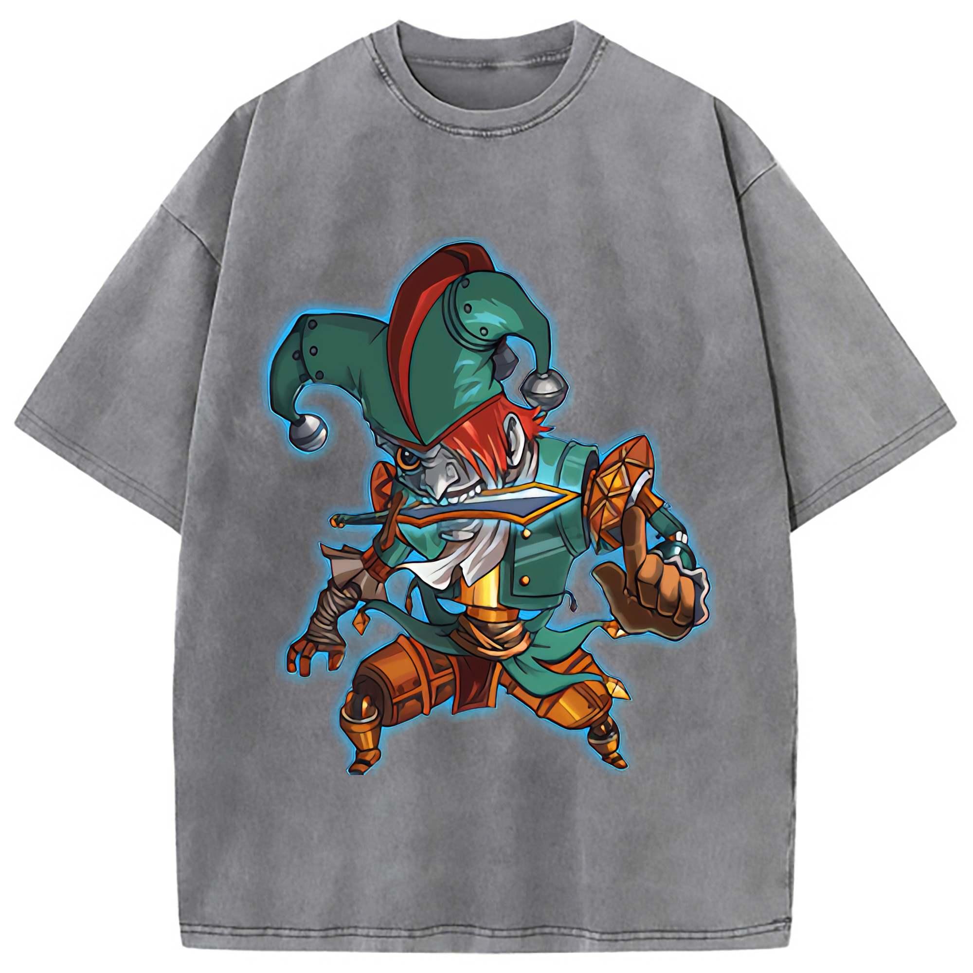 （画像用） リーグ・オブ・レジェンド League of Legends LOL 綿100% ヴィンテージ風 半袖Tシャツ（フロントプリント）