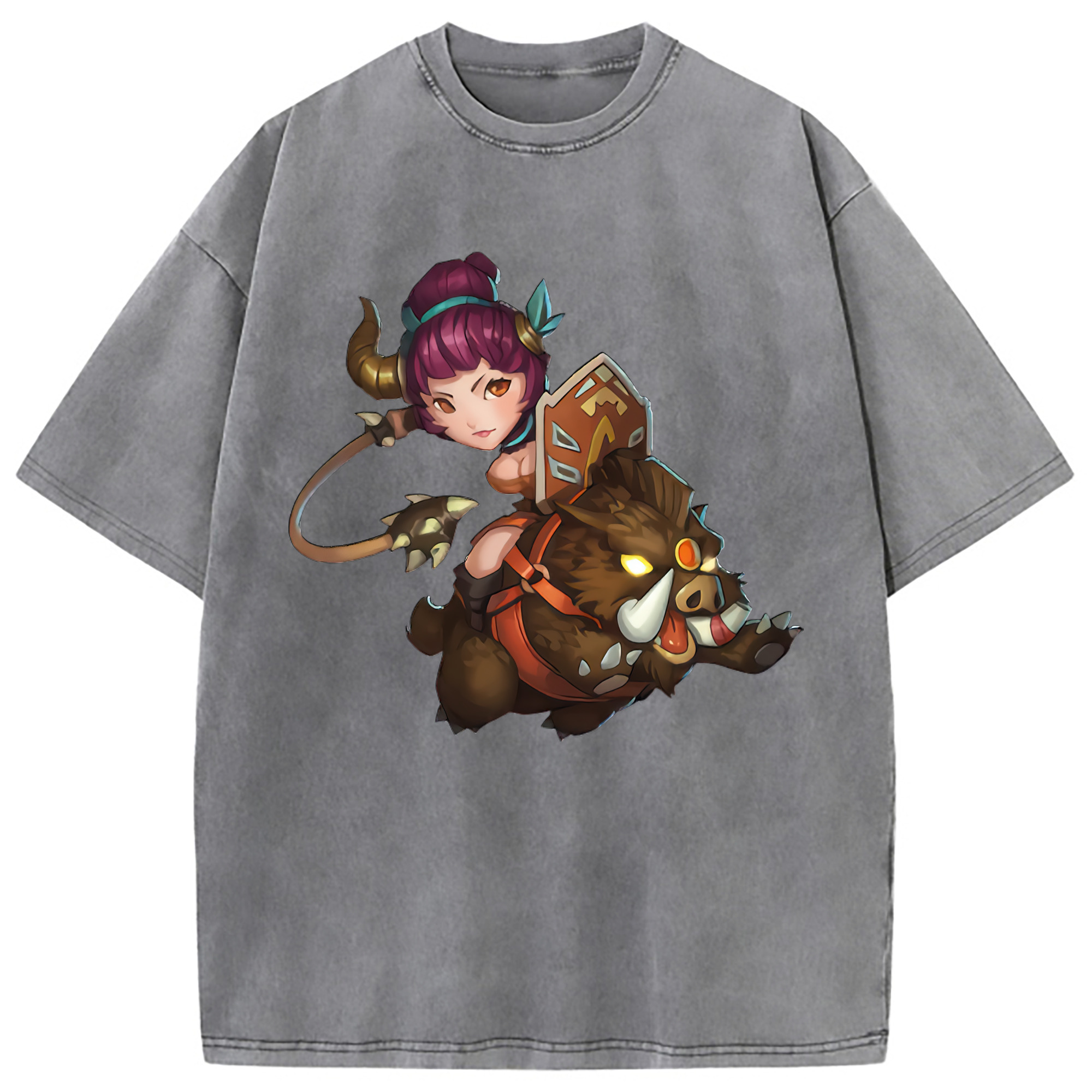 （画像用） リーグ・オブ・レジェンド League of Legends LOL 綿100% ヴィンテージ風 半袖Tシャツ（フロントプリント）