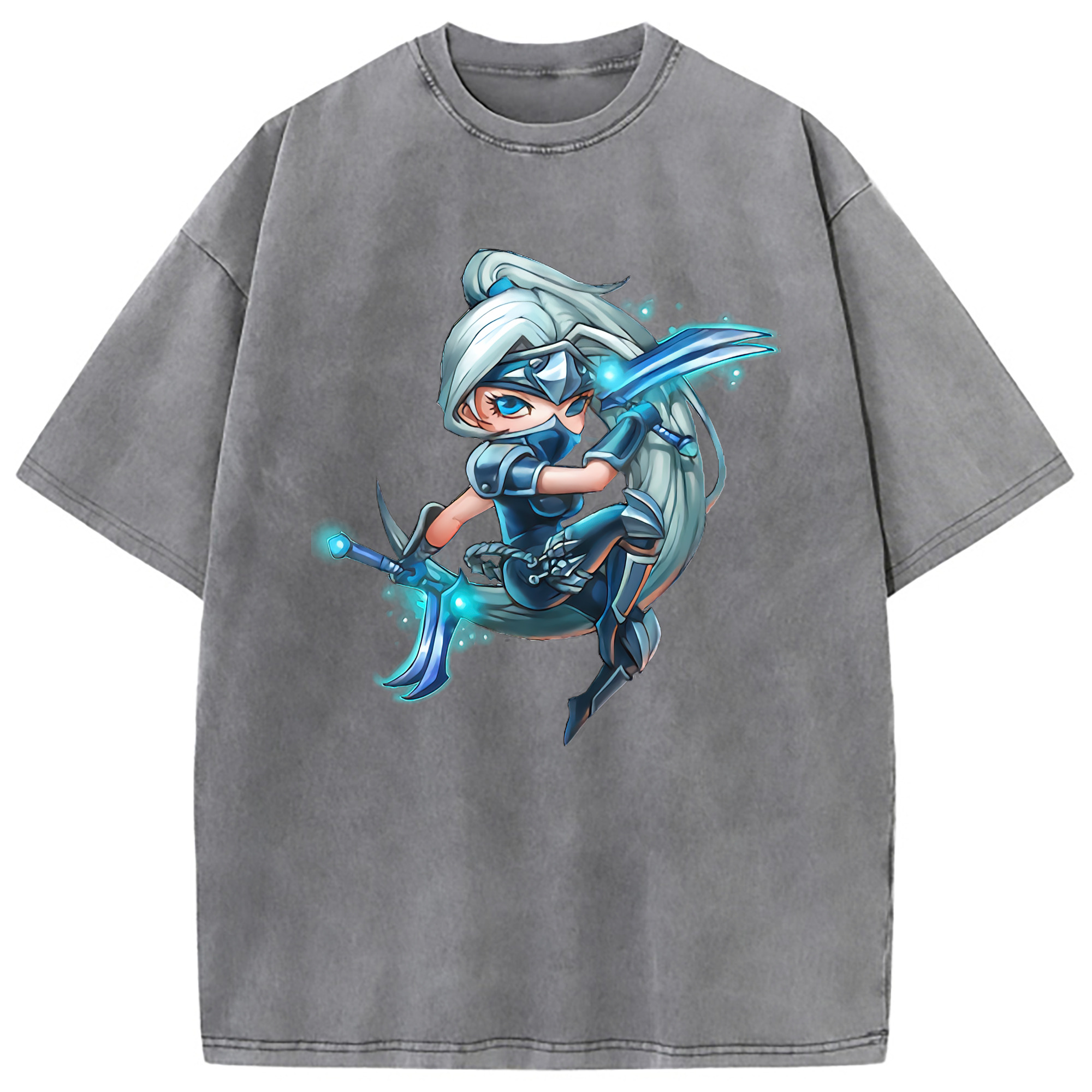（画像用） リーグ・オブ・レジェンド League of Legends LOL 綿100% ヴィンテージ風 半袖Tシャツ（フロントプリント）