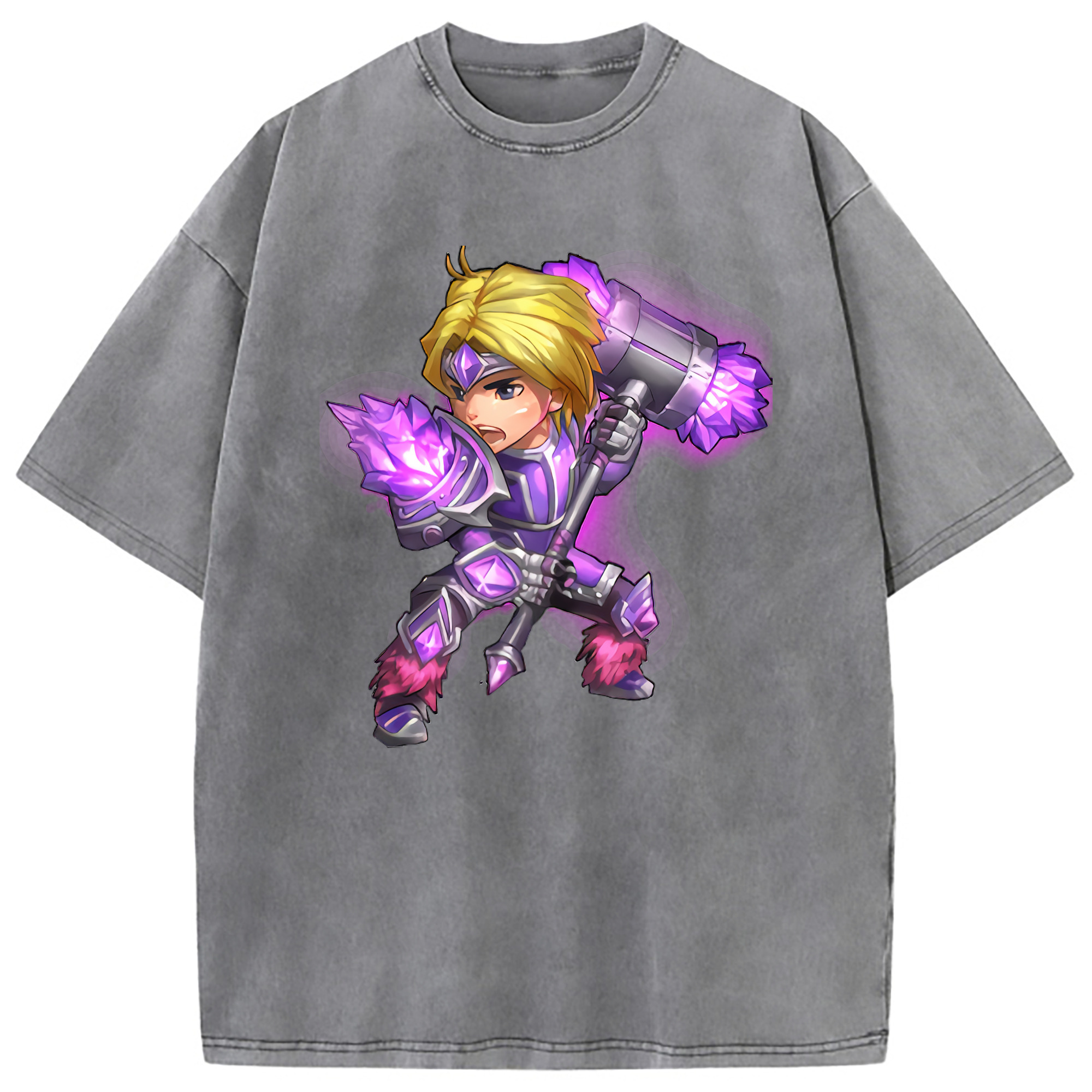 （画像用） リーグ・オブ・レジェンド League of Legends LOL 綿100% ヴィンテージ風 半袖Tシャツ（フロントプリント）