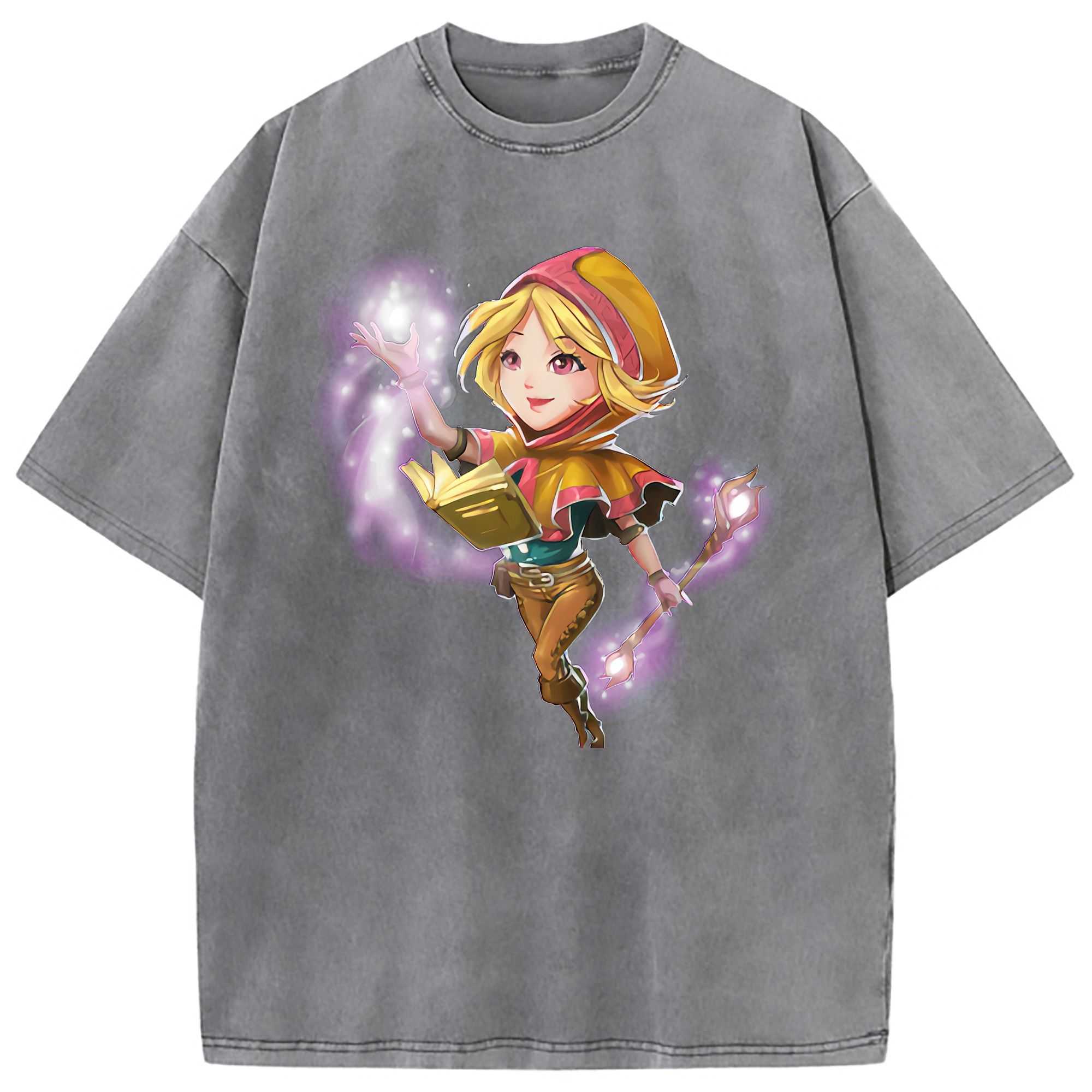 （画像用） リーグ・オブ・レジェンド League of Legends LOL 綿100% ヴィンテージ風 半袖Tシャツ（フロントプリント）