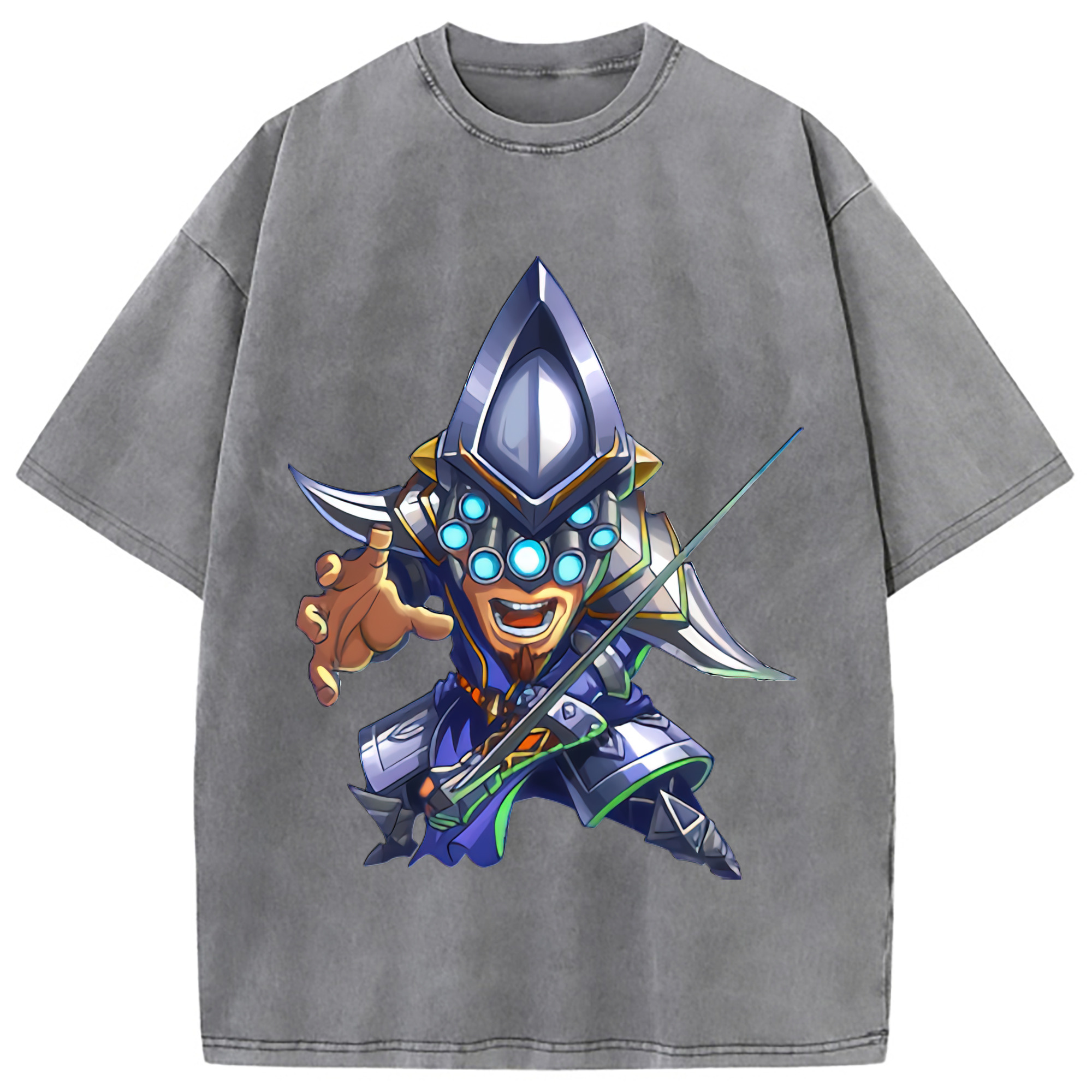 （画像用） リーグ・オブ・レジェンド League of Legends LOL 綿100% ヴィンテージ風 半袖Tシャツ（フロントプリント）