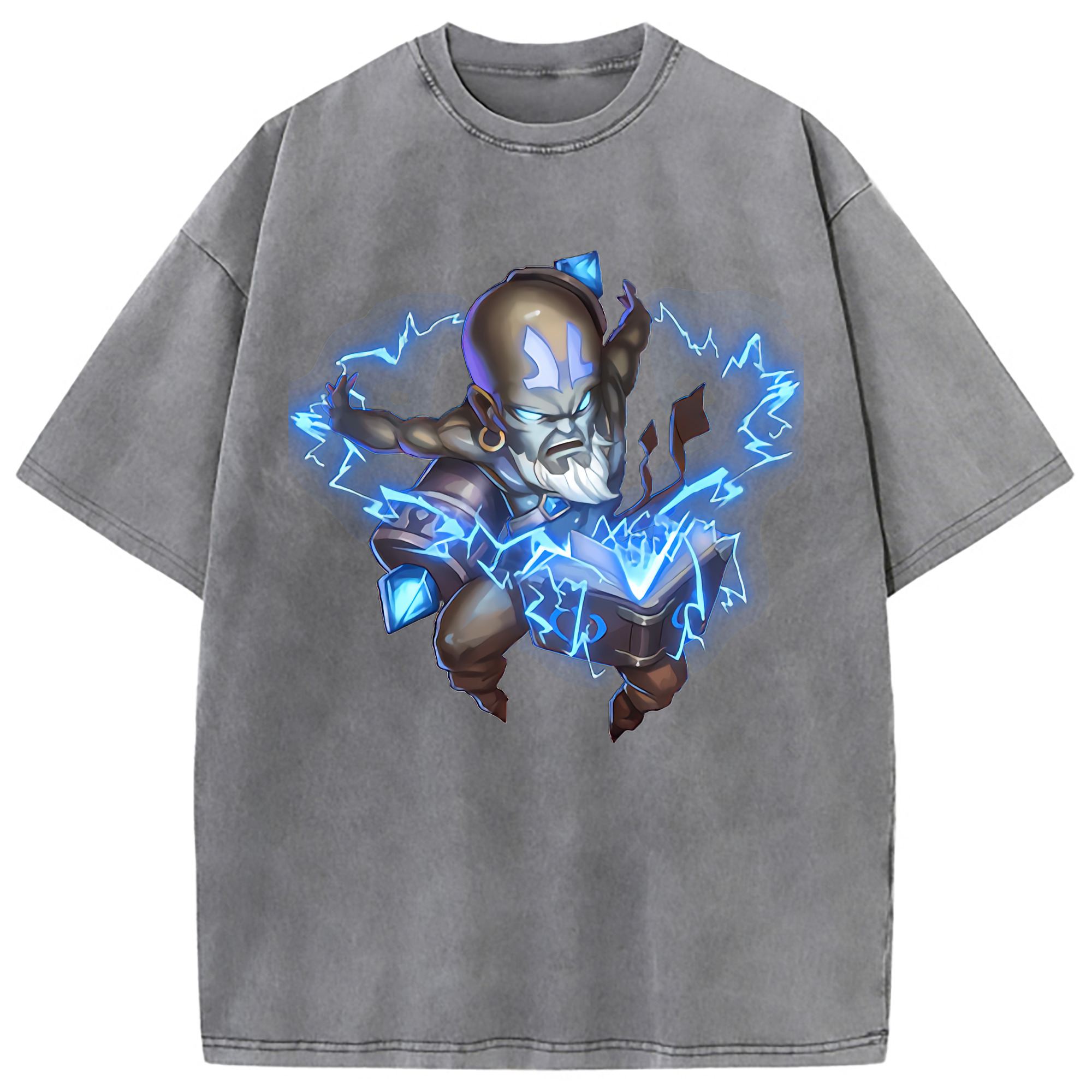 （画像用） リーグ・オブ・レジェンド League of Legends LOL 綿100% ヴィンテージ風 半袖Tシャツ（フロントプリント）