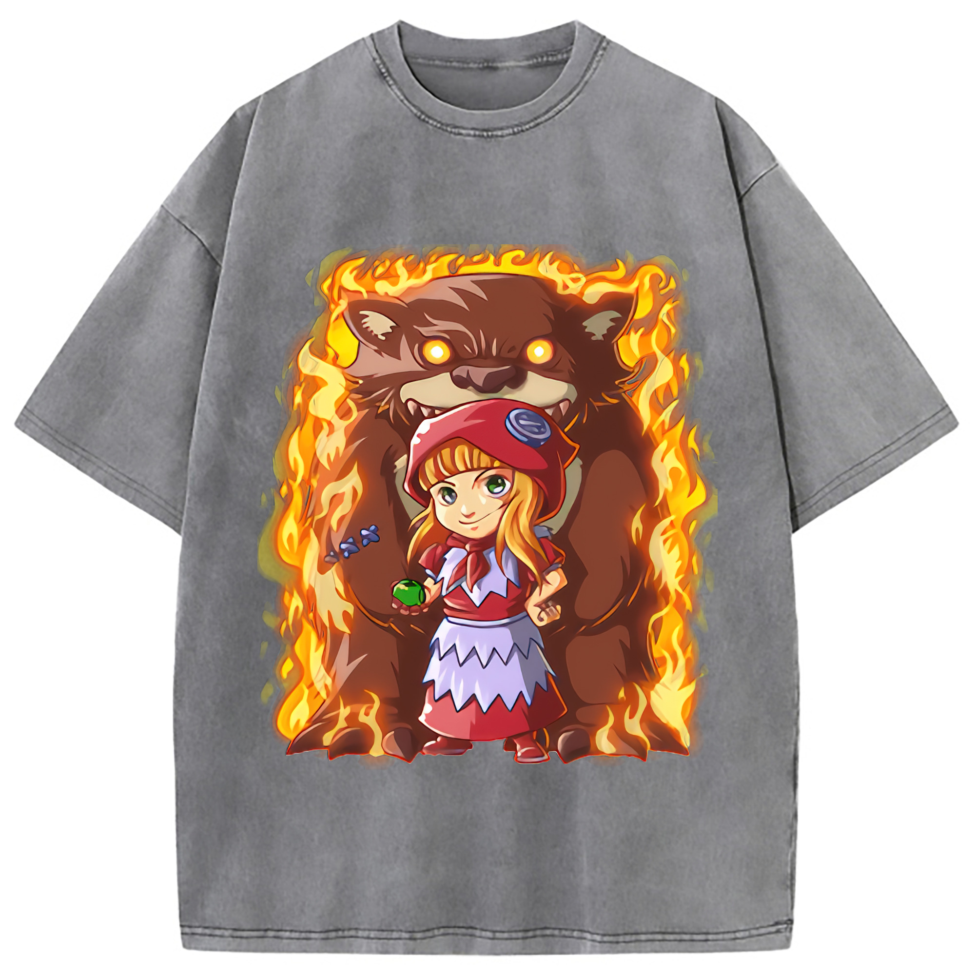 （画像用） リーグ・オブ・レジェンド League of Legends LOL 綿100% ヴィンテージ風 半袖Tシャツ（フロントプリント）