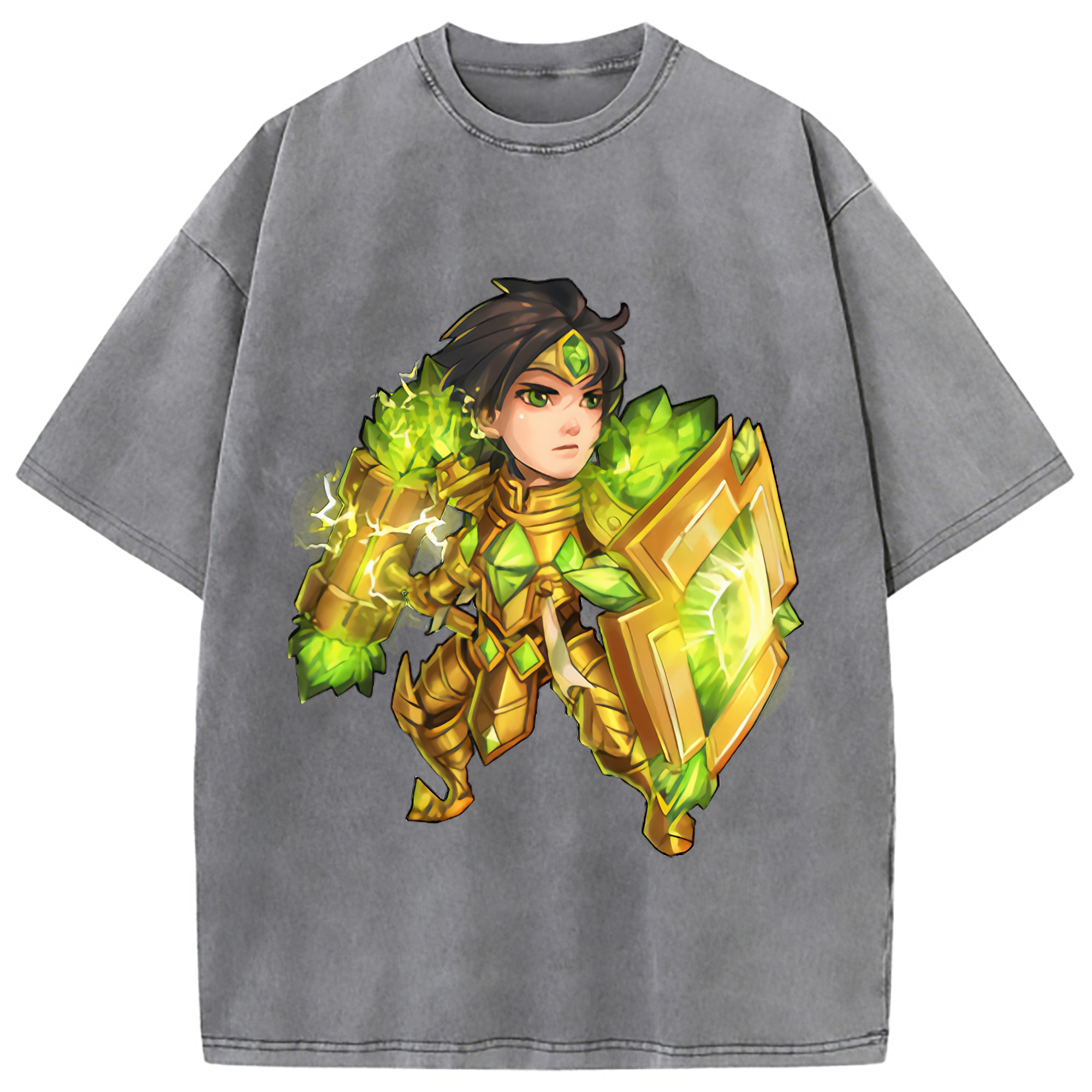 （画像用） リーグ・オブ・レジェンド League of Legends LOL 綿100% ヴィンテージ風 半袖Tシャツ（フロントプリント）