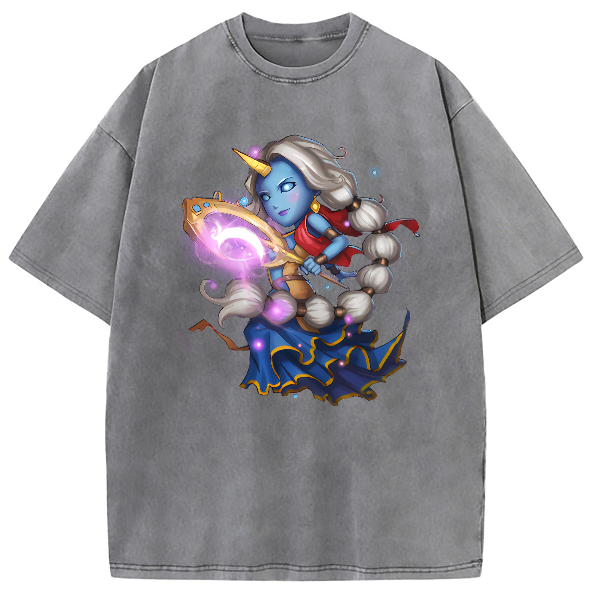 （画像用） リーグ・オブ・レジェンド League of Legends LOL 綿100% ヴィンテージ風 半袖Tシャツ（フロントプリント）