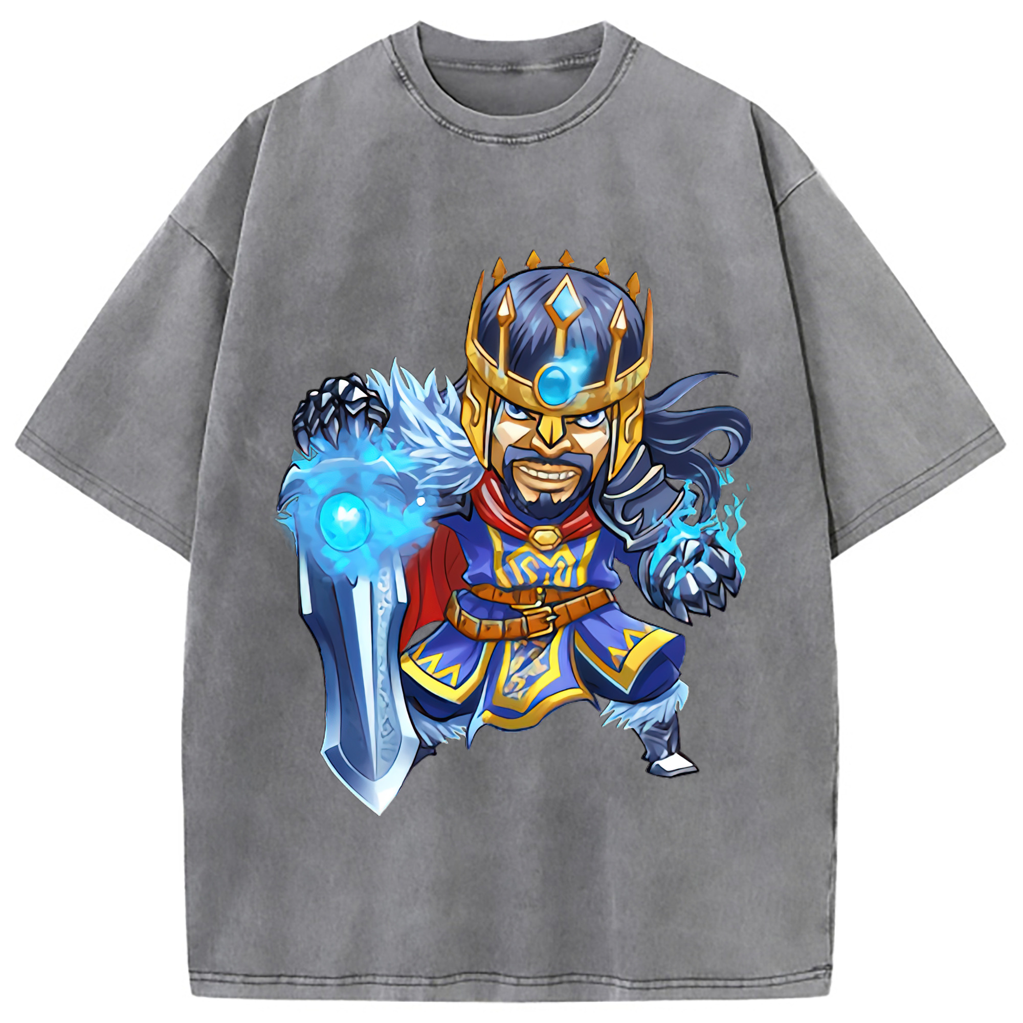 （画像用） リーグ・オブ・レジェンド League of Legends LOL 綿100% ヴィンテージ風 半袖Tシャツ（フロントプリント）