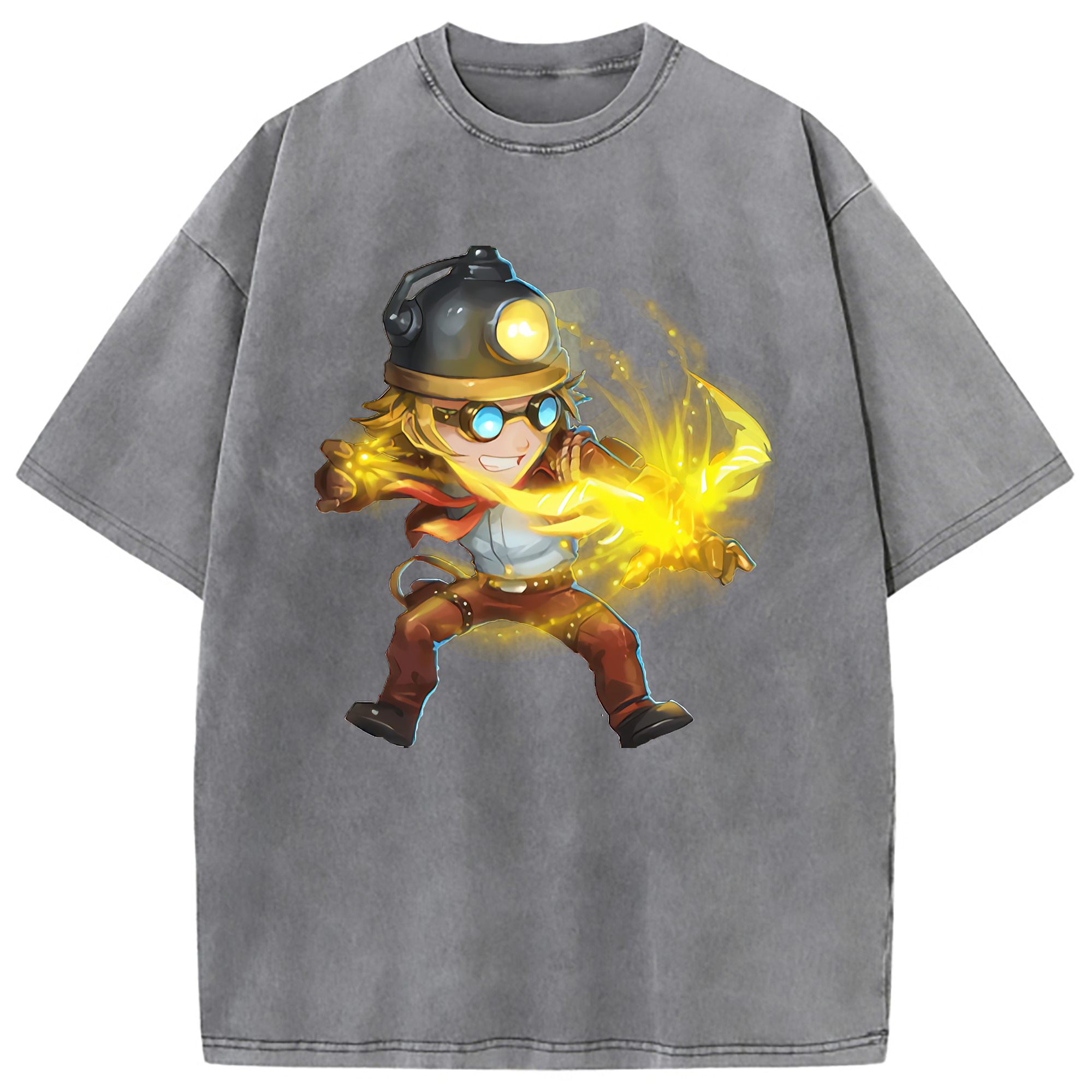 （画像用） リーグ・オブ・レジェンド League of Legends LOL 綿100% ヴィンテージ風 半袖Tシャツ（フロントプリント）
