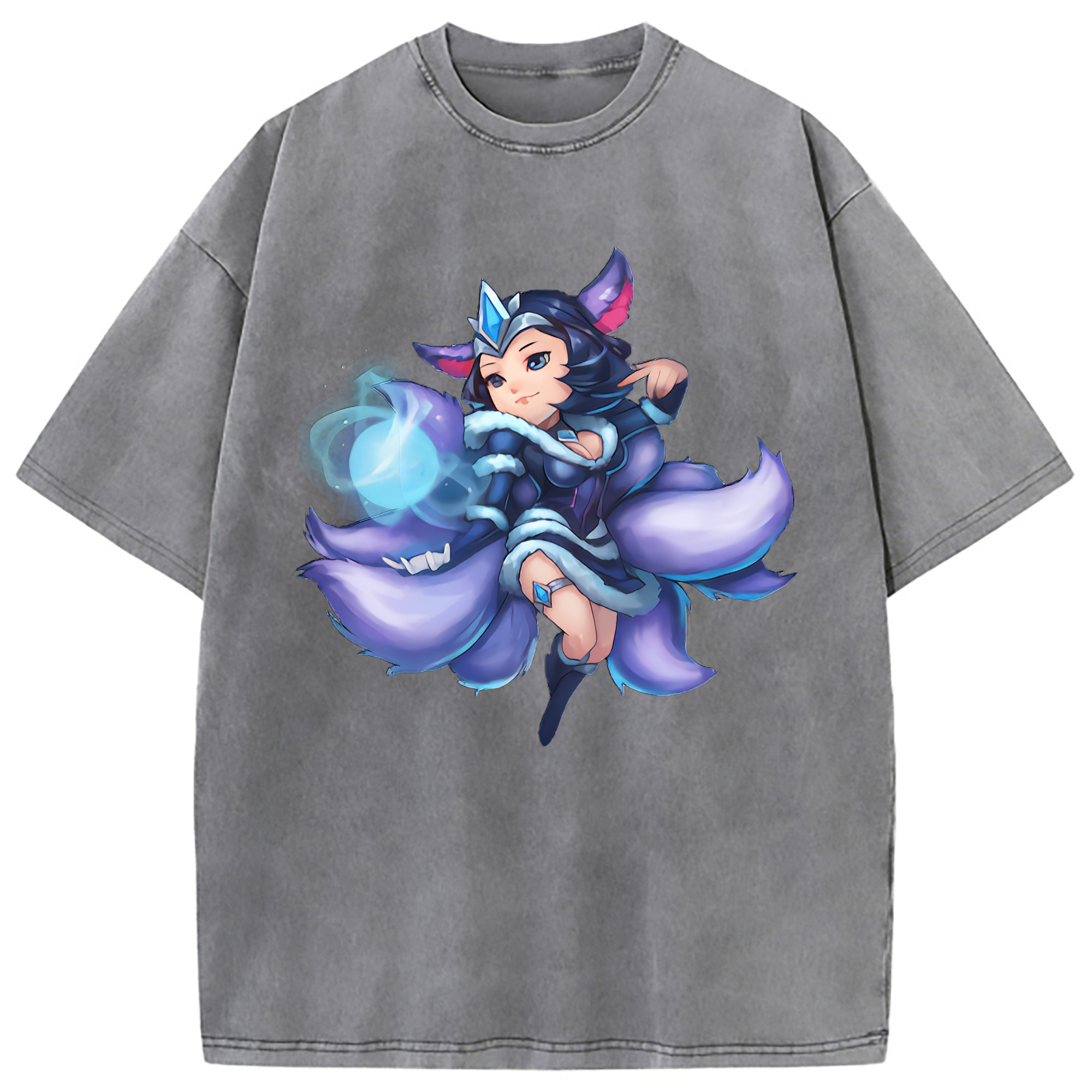 （画像用） リーグ・オブ・レジェンド League of Legends LOL 綿100% ヴィンテージ風 半袖Tシャツ（フロントプリント）
