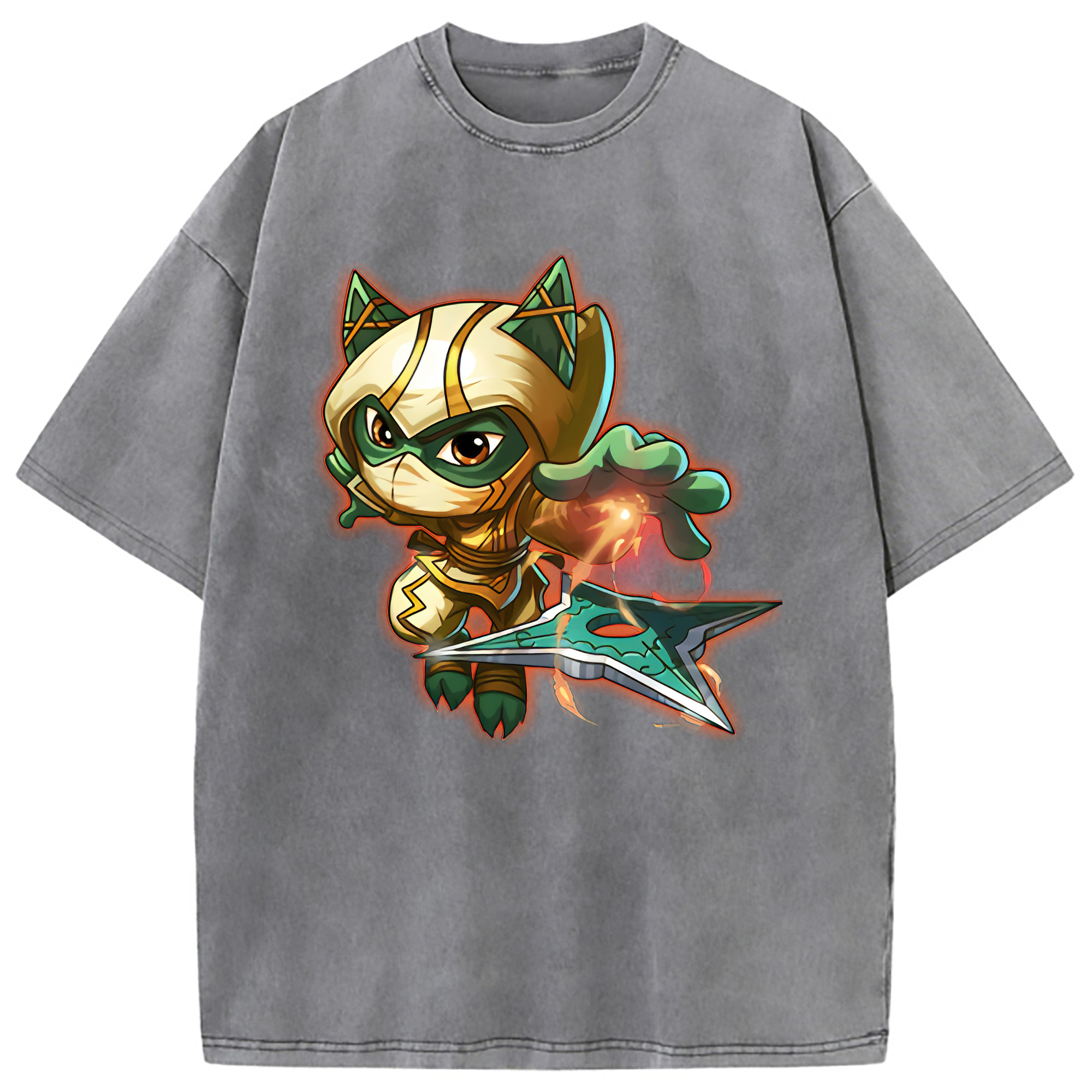 （画像用） リーグ・オブ・レジェンド League of Legends LOL 綿100% ヴィンテージ風 半袖Tシャツ（フロントプリント）
