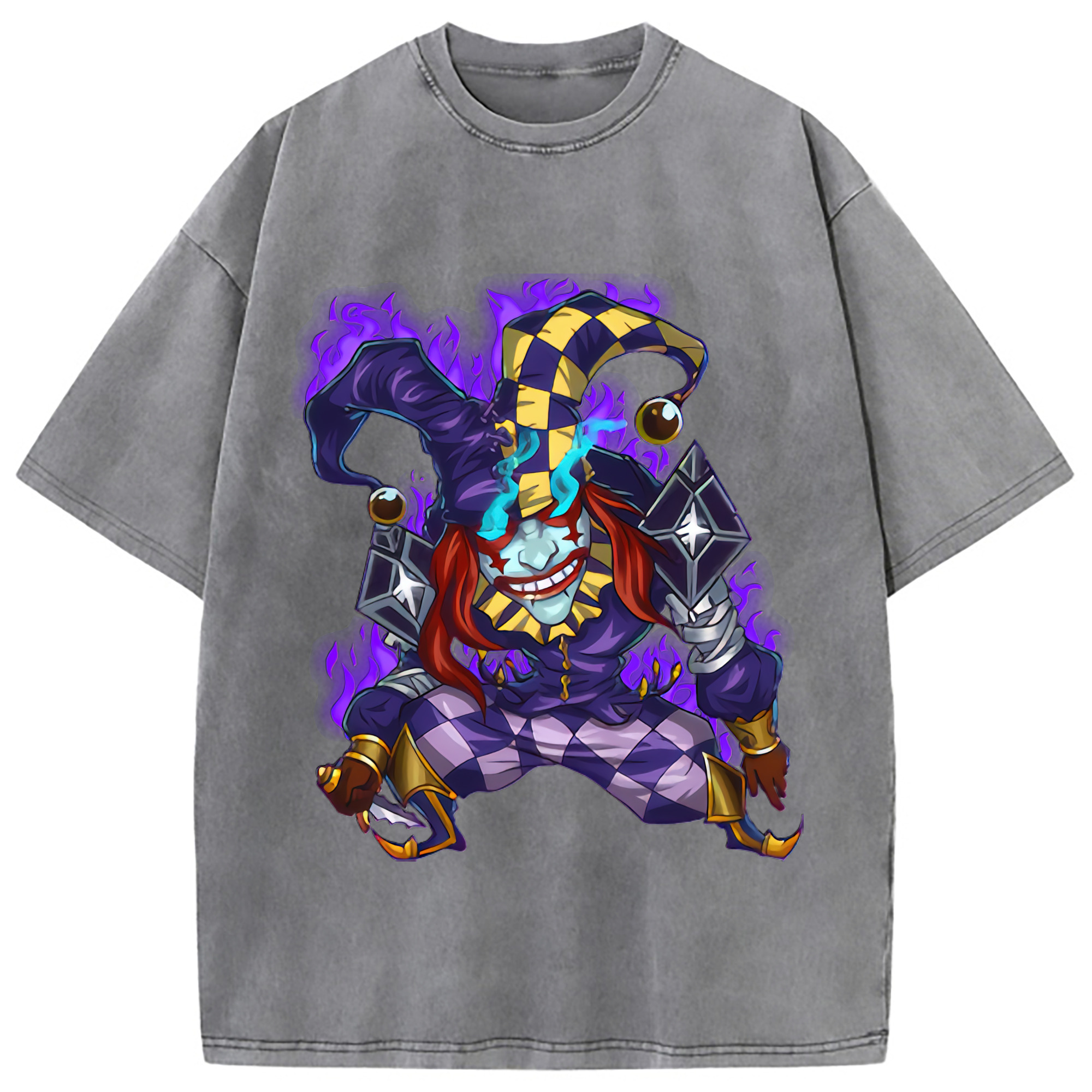 （画像用） リーグ・オブ・レジェンド League of Legends LOL 綿100% ヴィンテージ風 半袖Tシャツ（フロントプリント）