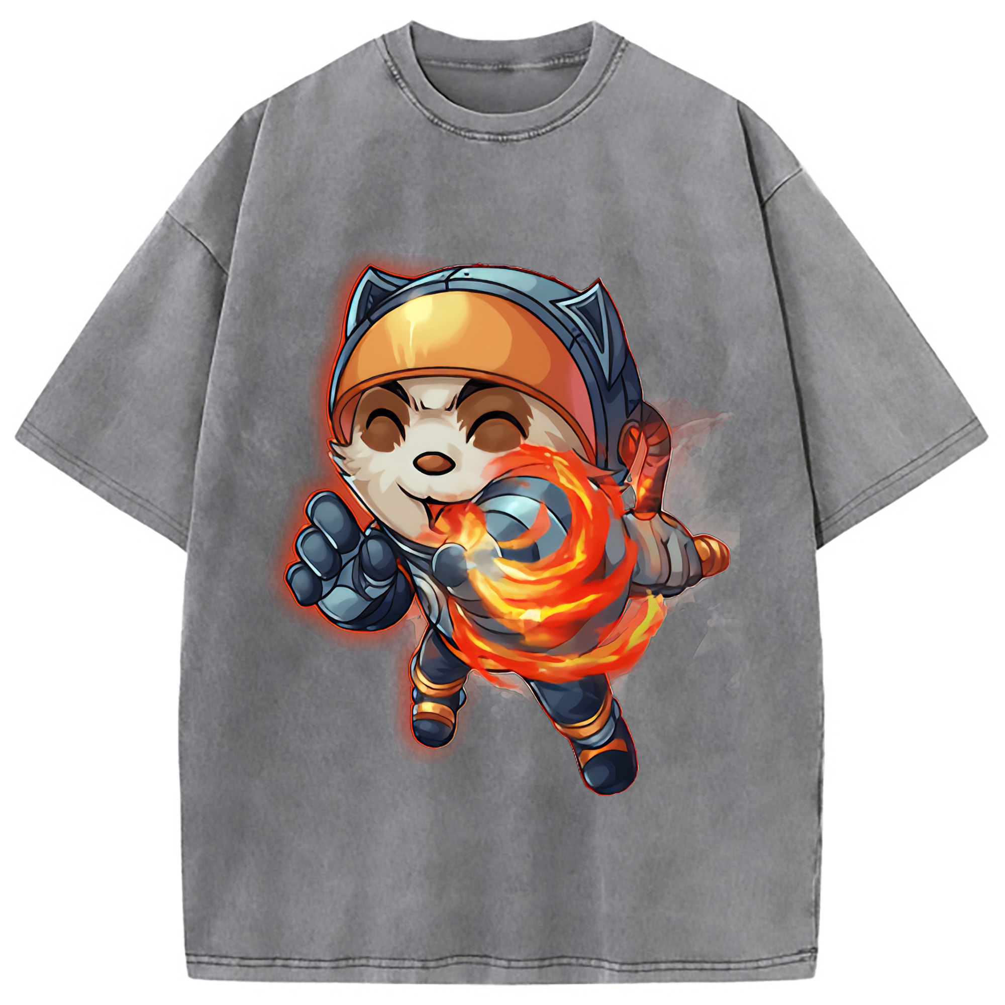 （画像用） リーグ・オブ・レジェンド League of Legends LOL 綿100% ヴィンテージ風 半袖Tシャツ（フロントプリント）