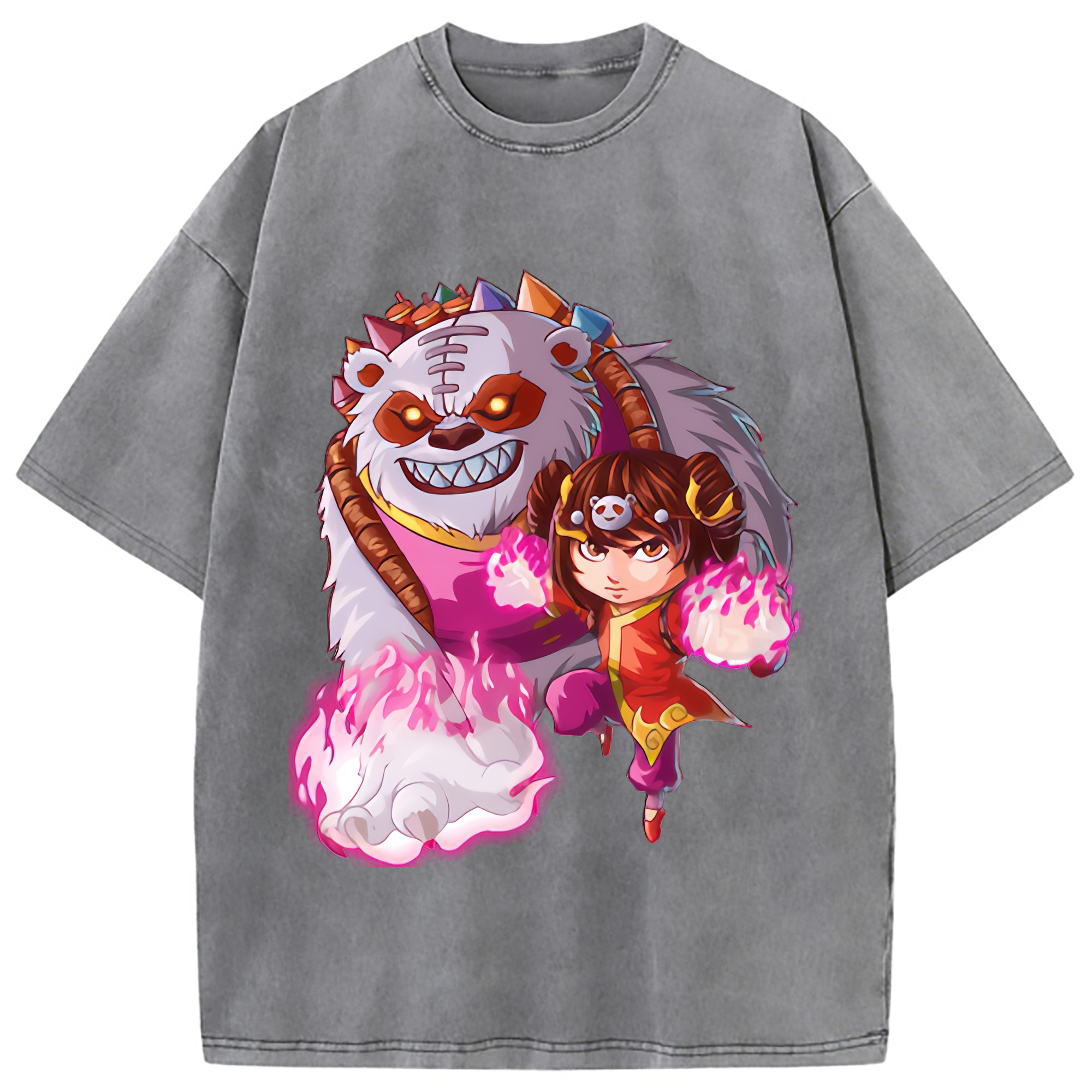 （画像用） リーグ・オブ・レジェンド League of Legends LOL 綿100% ヴィンテージ風 半袖Tシャツ（フロントプリント）