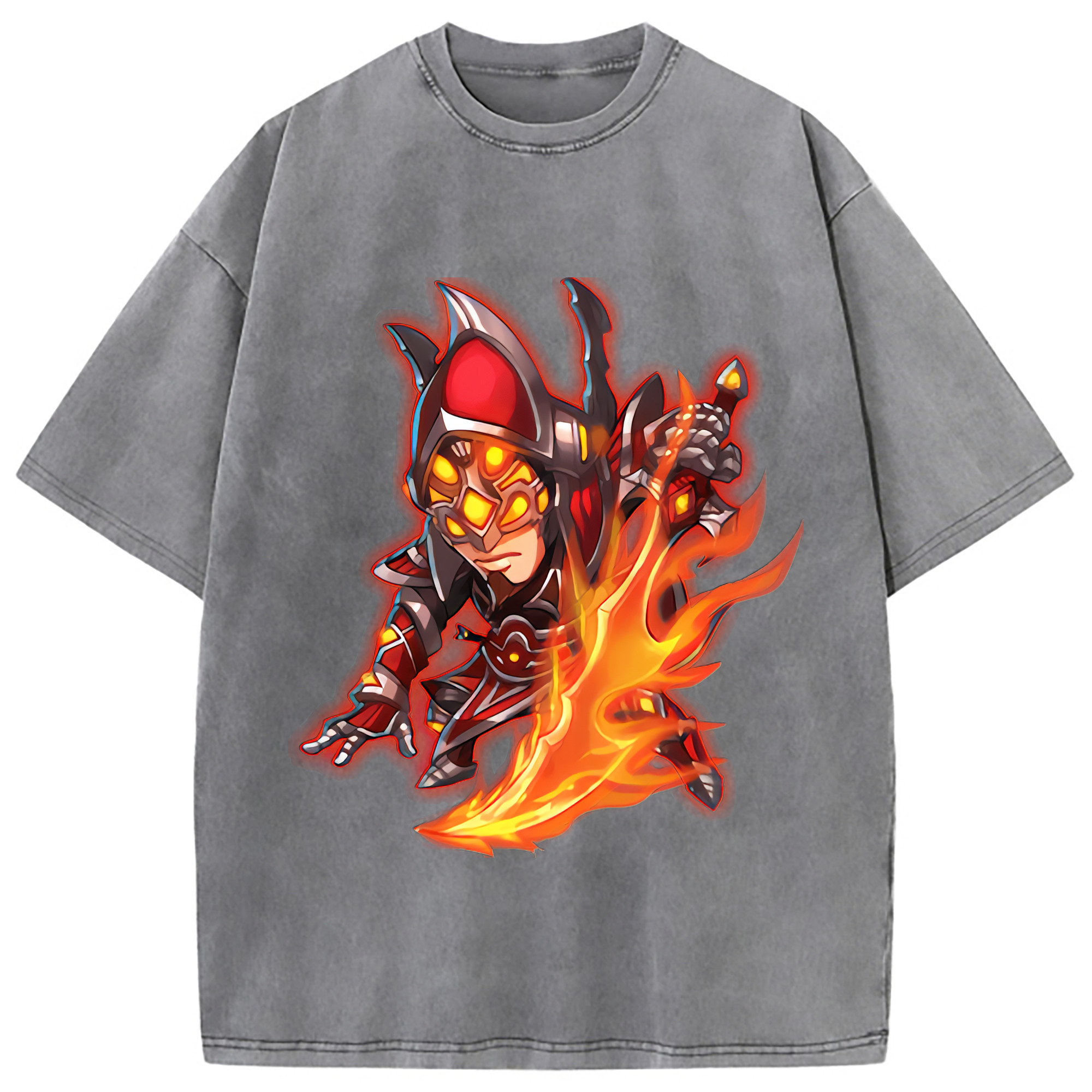 （画像用） リーグ・オブ・レジェンド League of Legends LOL 綿100% ヴィンテージ風 半袖Tシャツ（フロントプリント）