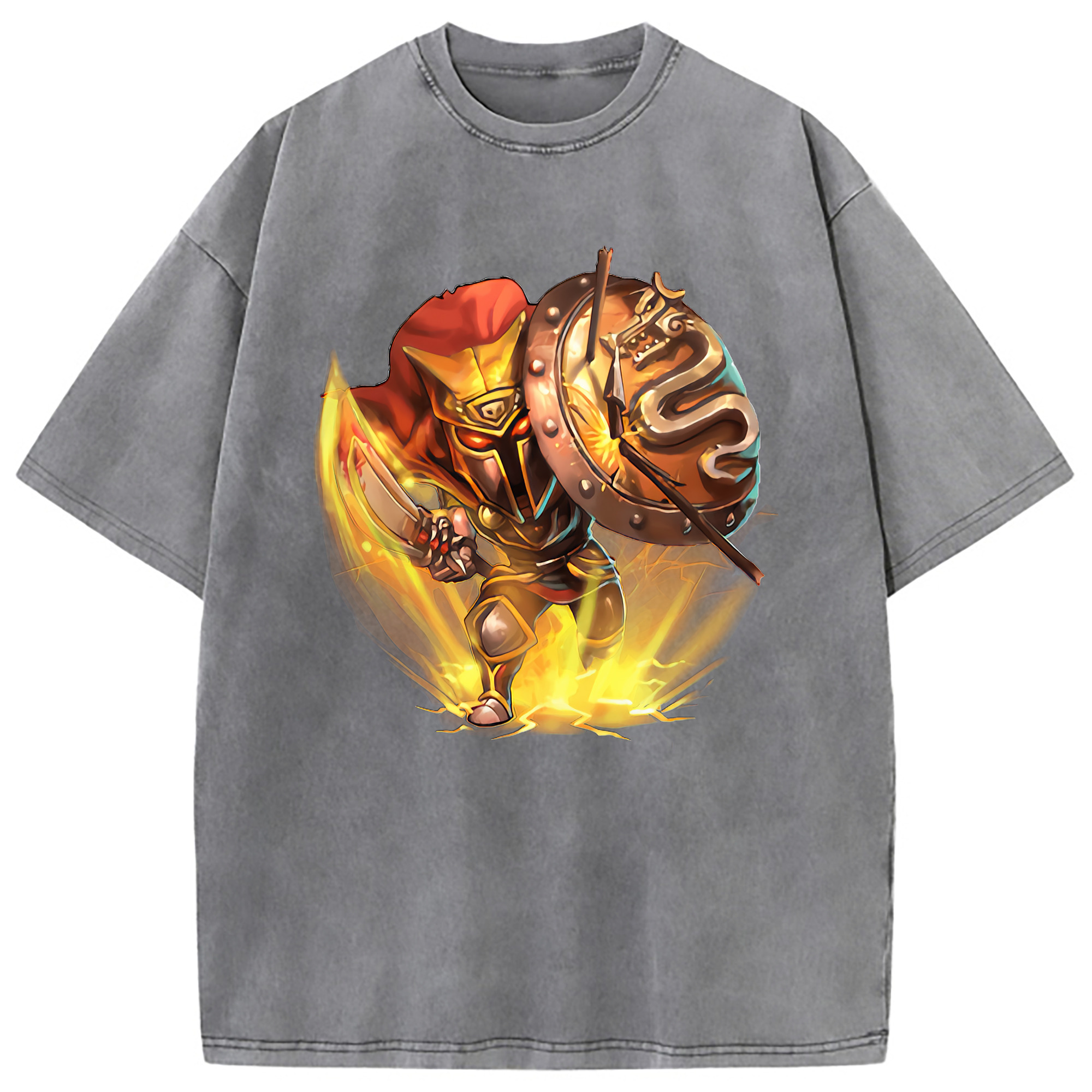 （画像用） リーグ・オブ・レジェンド League of Legends LOL 綿100% ヴィンテージ風 半袖Tシャツ（フロントプリント）