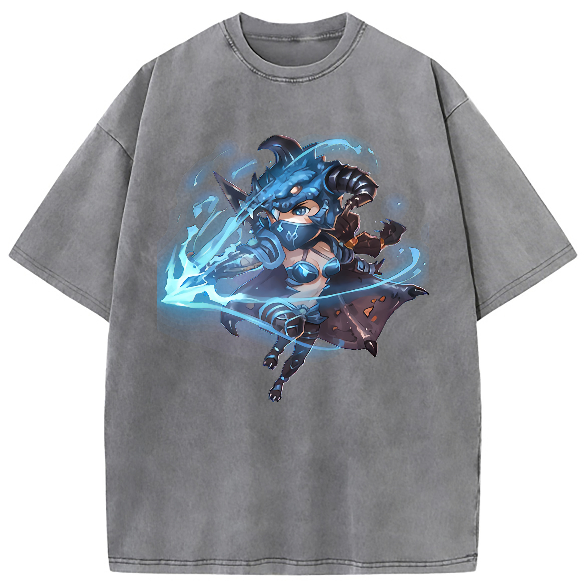 （画像用） リーグ・オブ・レジェンド League of Legends LOL 綿100% ヴィンテージ風 半袖Tシャツ（フロントプリント）