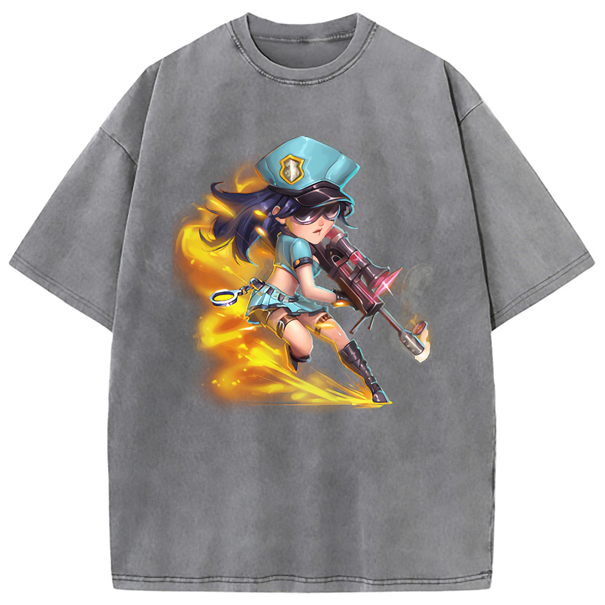 （画像用） リーグ・オブ・レジェンド League of Legends LOL 綿100% ヴィンテージ風 半袖Tシャツ（フロントプリント）