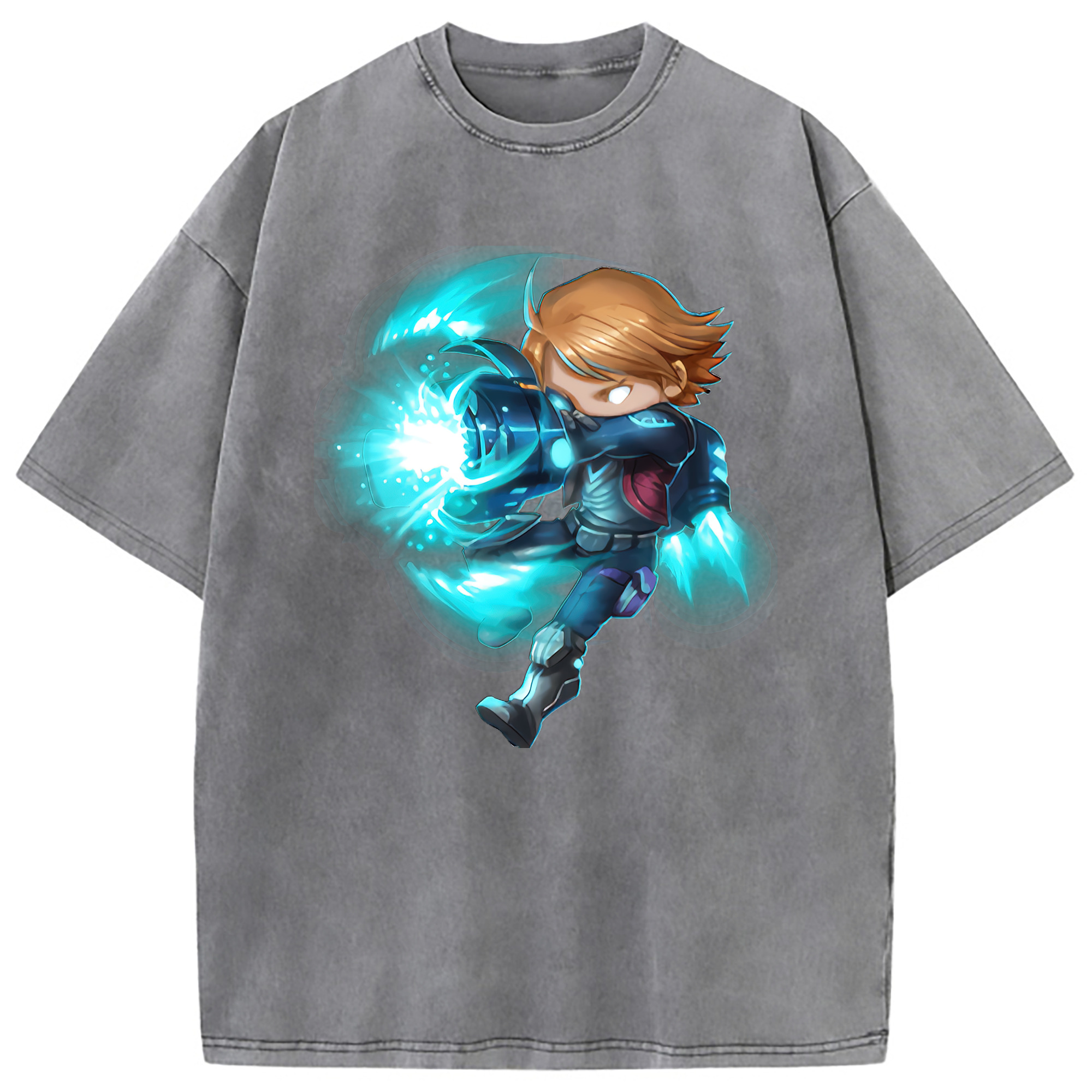 （画像用） リーグ・オブ・レジェンド League of Legends LOL 綿100% ヴィンテージ風 半袖Tシャツ（フロントプリント）
