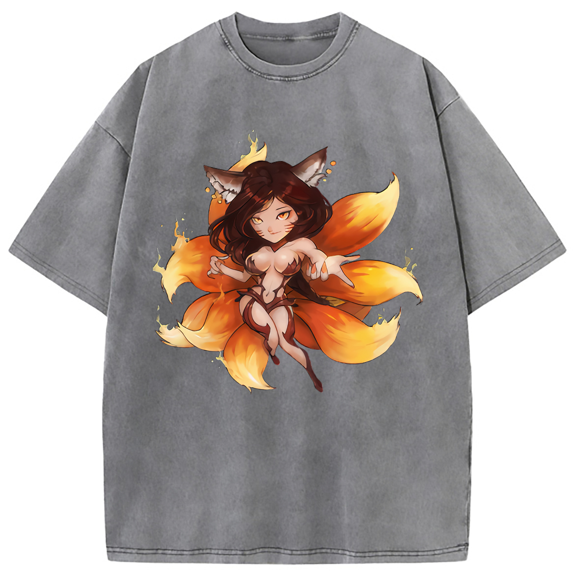 （画像用） リーグ・オブ・レジェンド League of Legends LOL 綿100% ヴィンテージ風 半袖Tシャツ（フロントプリント）