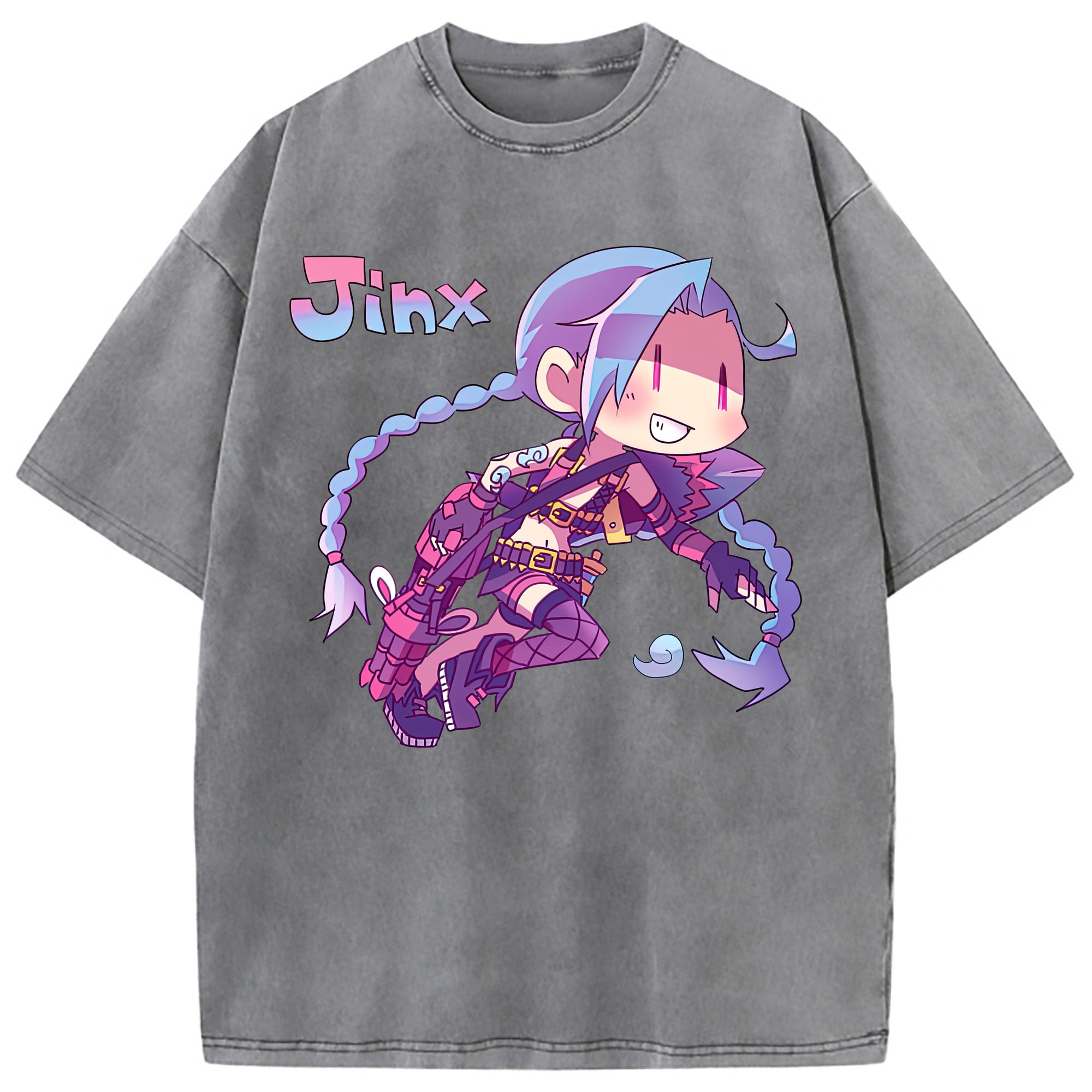 （画像用） リーグ・オブ・レジェンド League of Legends LOL 綿100% ヴィンテージ風 半袖Tシャツ（フロントプリント）