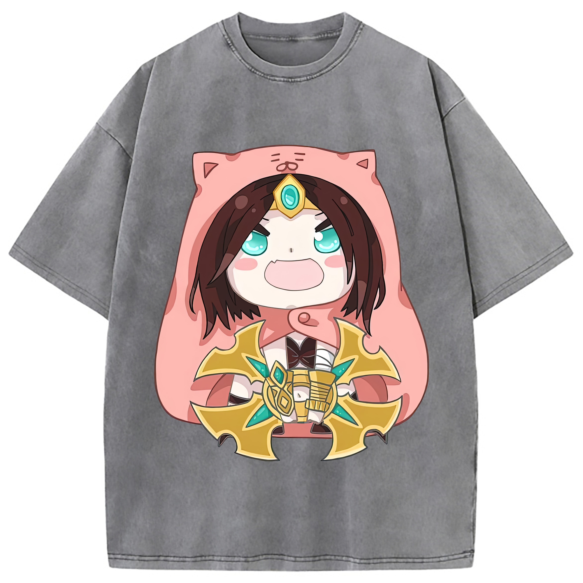 （画像用） リーグ・オブ・レジェンド League of Legends LOL 綿100% ヴィンテージ風 半袖Tシャツ（フロントプリント）