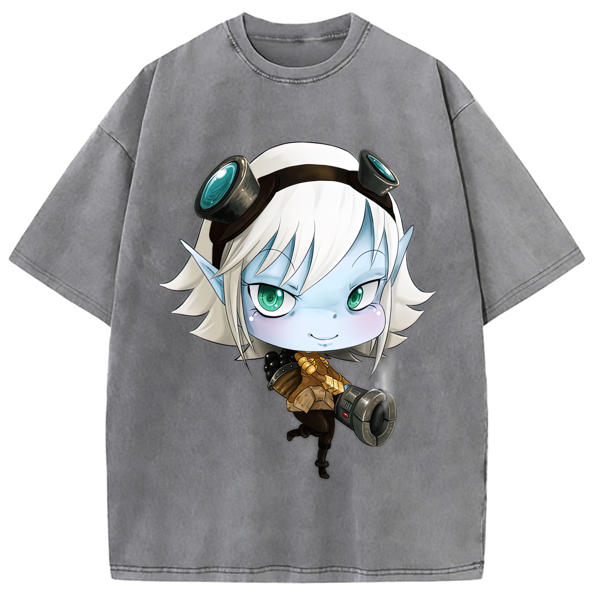 （画像用） リーグ・オブ・レジェンド League of Legends LOL 綿100% ヴィンテージ風 半袖Tシャツ（フロントプリント）