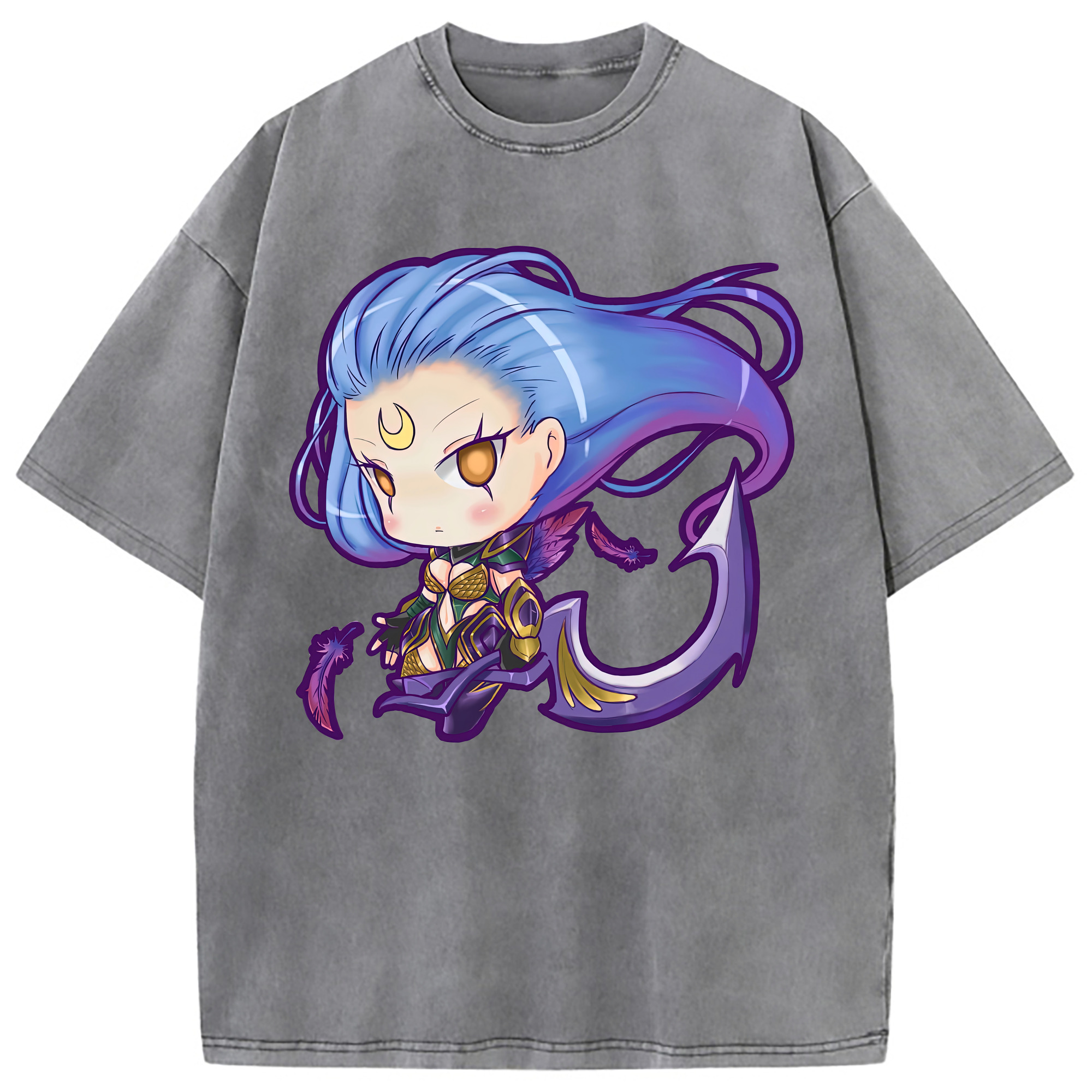（画像用） リーグ・オブ・レジェンド League of Legends LOL 綿100% ヴィンテージ風 半袖Tシャツ（フロントプリント）